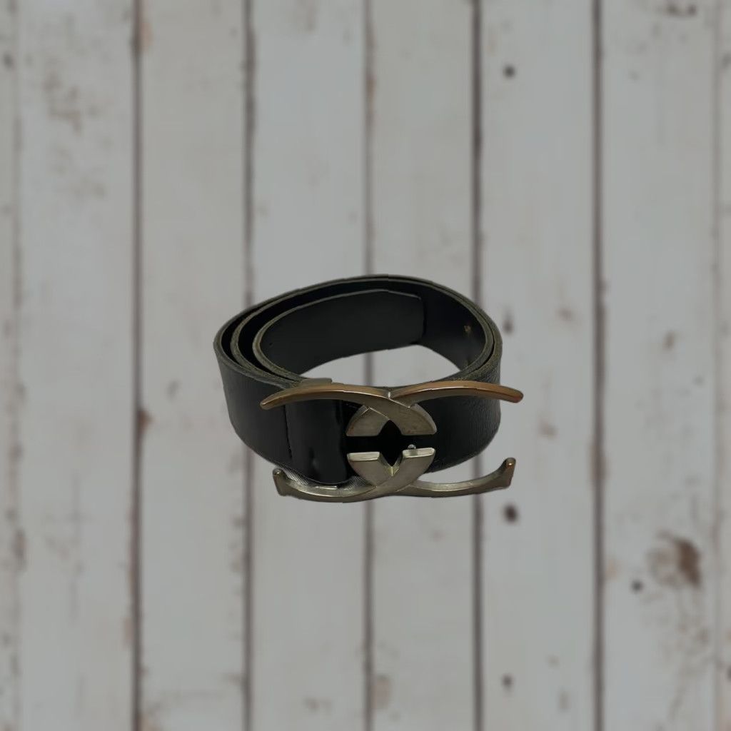 Roberto Cavalli Roberto Cavalli Belt Womens Logo Belt Black Leather Classic Adjustable - One Size, Regular, Buckle, Dress Belt, Italy - Brand Womens Size ONE SIZE - 1 Thumbnail