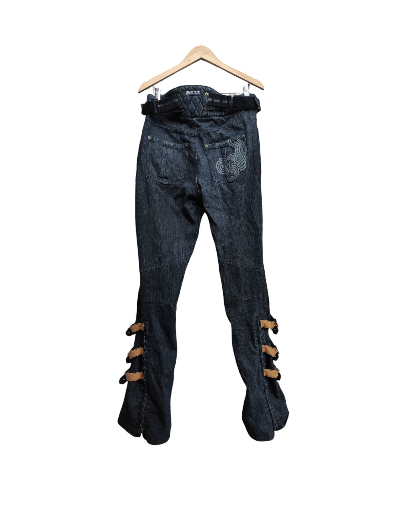 Japanese Brand JAPANESE TRADITION MOTORCYCLE RIDING DENIM PANTS RARE DESIGN Size US 33 - 2 Thumbnail