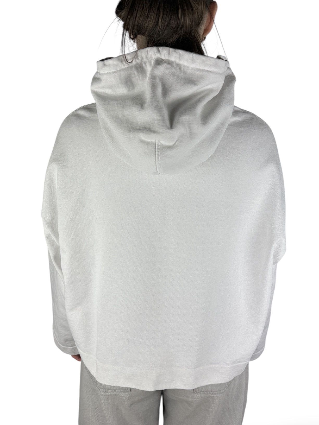 Acne Studios Acne Studios Joghy Embross Cropped Oversized Hoodie White Size XS / US 0-2 / IT 36-38 - 14 Thumbnail