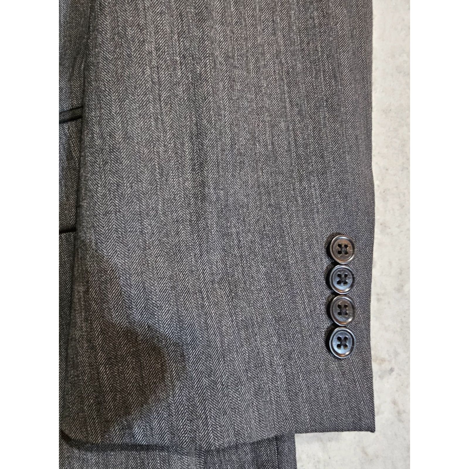 Jos. A. Bank Jos A Bank Signature Collection 100% Wool Gray Striped 2pc Suit Size 43R 34x30 Size 46R - 7 Thumbnail