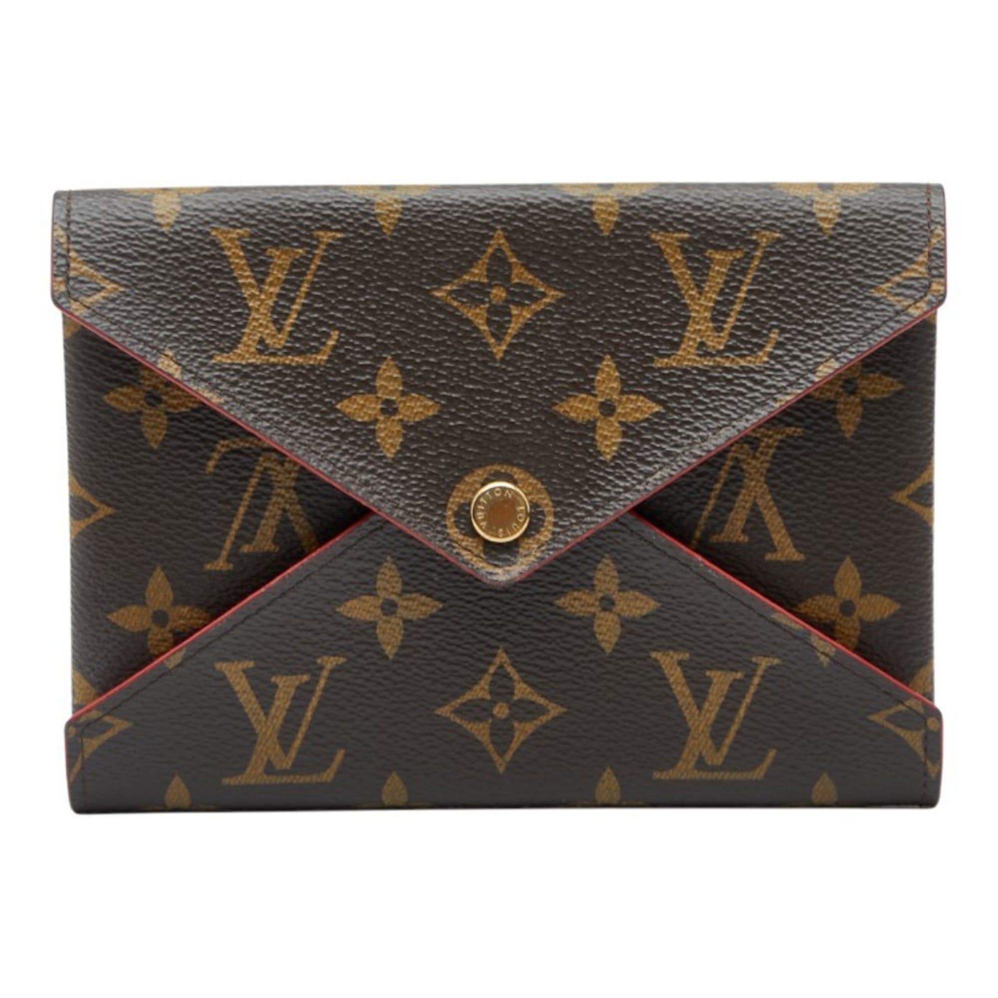 Louis Vuitton Louis Vuitton Monogram Kirigami Pochette (M size only) Pouch M62034 Brown and Red Leather Women's LOUIS VUITTON Size ONE SIZE - 1 Thumbnail