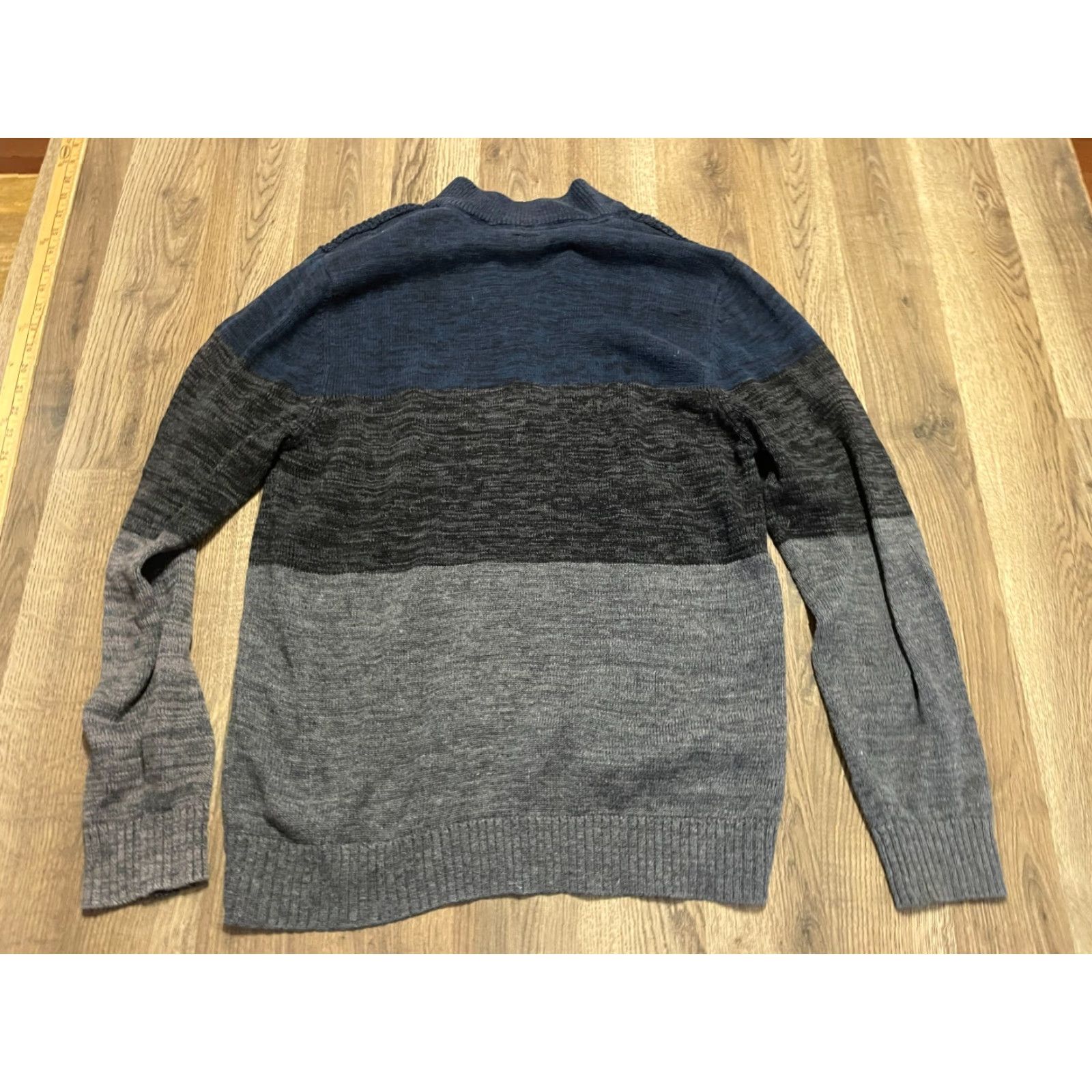 Greats Great Northwest Sweater Mens XL Gray Blue 1/4 Zip Pullover Long Sleeve Size US XL / EU 56 / 4 - 2 Thumbnail