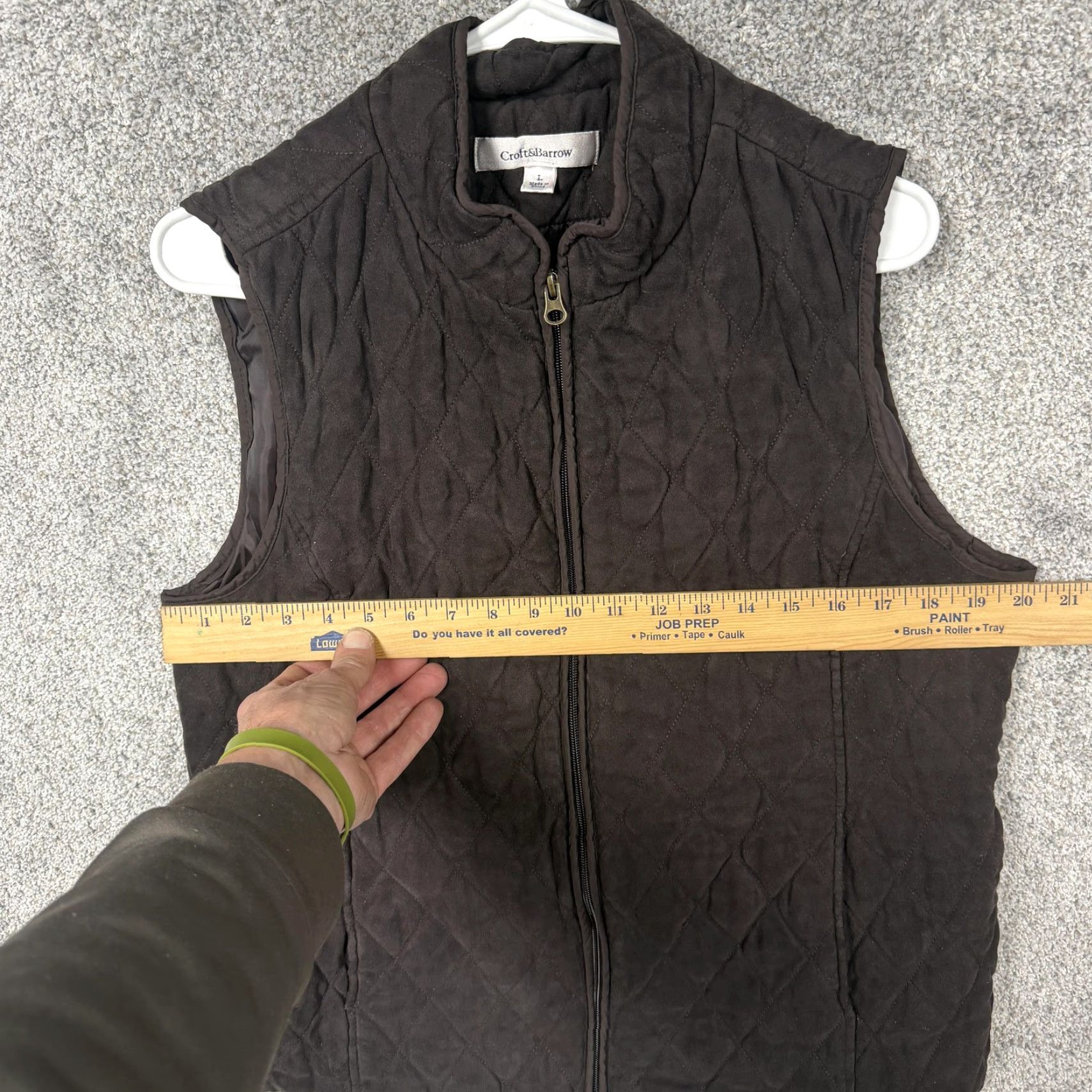 Croft & Barrow Croft & Barrow Vest Womens Large Brown Quilted Full Zip Warm Minimal Gorpcore Size L / US 10 / IT 46 - 3 Thumbnail