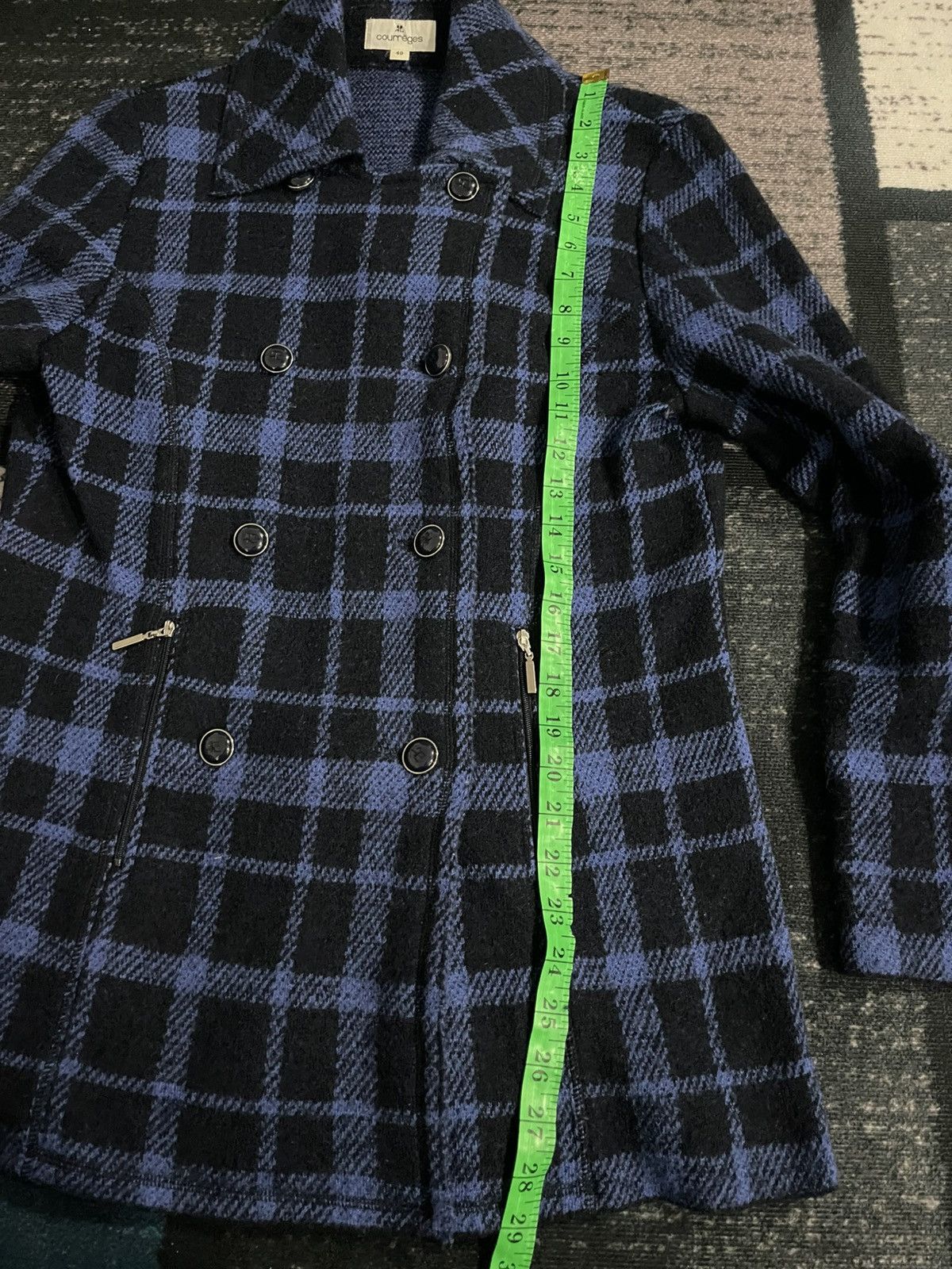 Courreges Vintage Courreges Plaid Wool Jacket Size S / US 4 / IT 40 - 14 Thumbnail