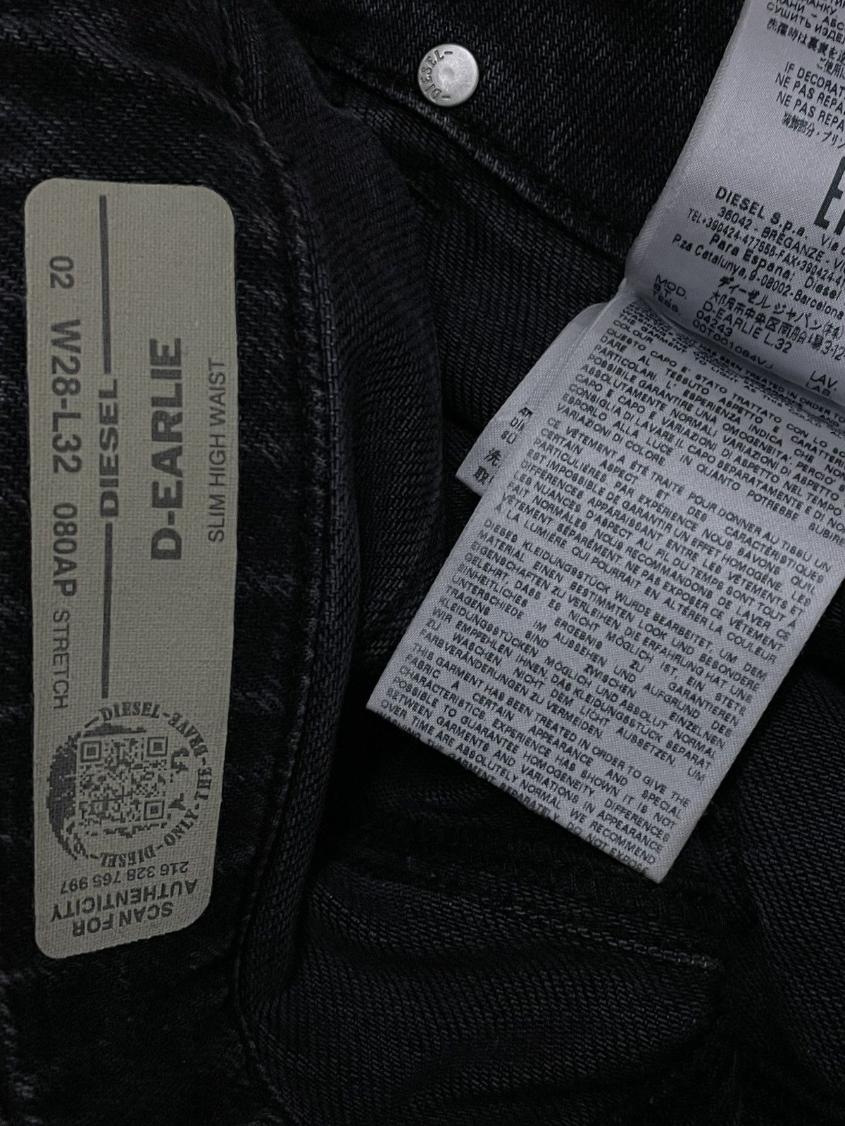 Diesel Vintage Authentic Designer Diesel D-Earlie High Waist Denim Size US 28 / EU 44 - 20 Thumbnail