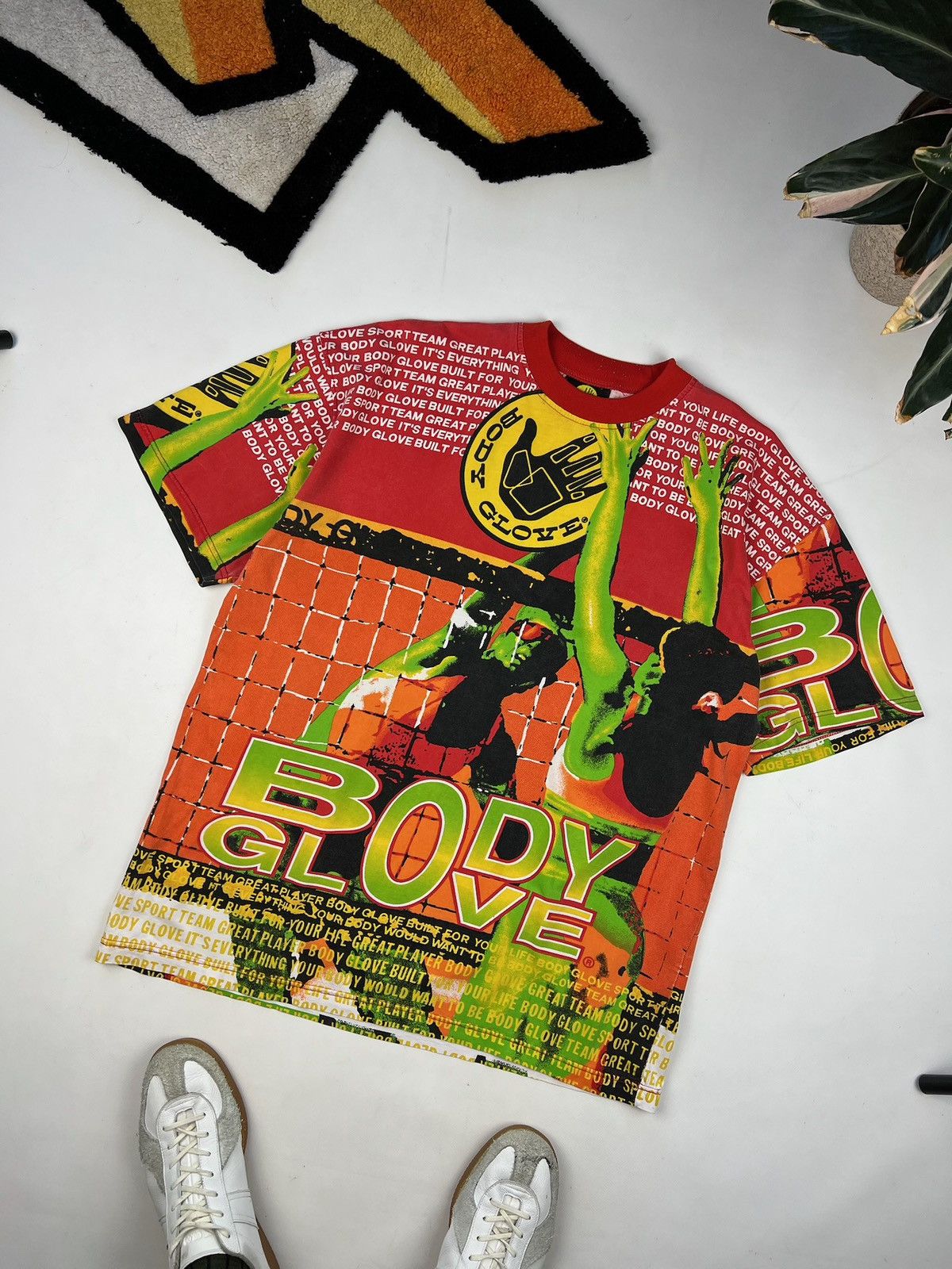 image of Band Tees x Body Glove T-Shirt Vintage Surf Style Full Print Acid, Men's (Size XL)