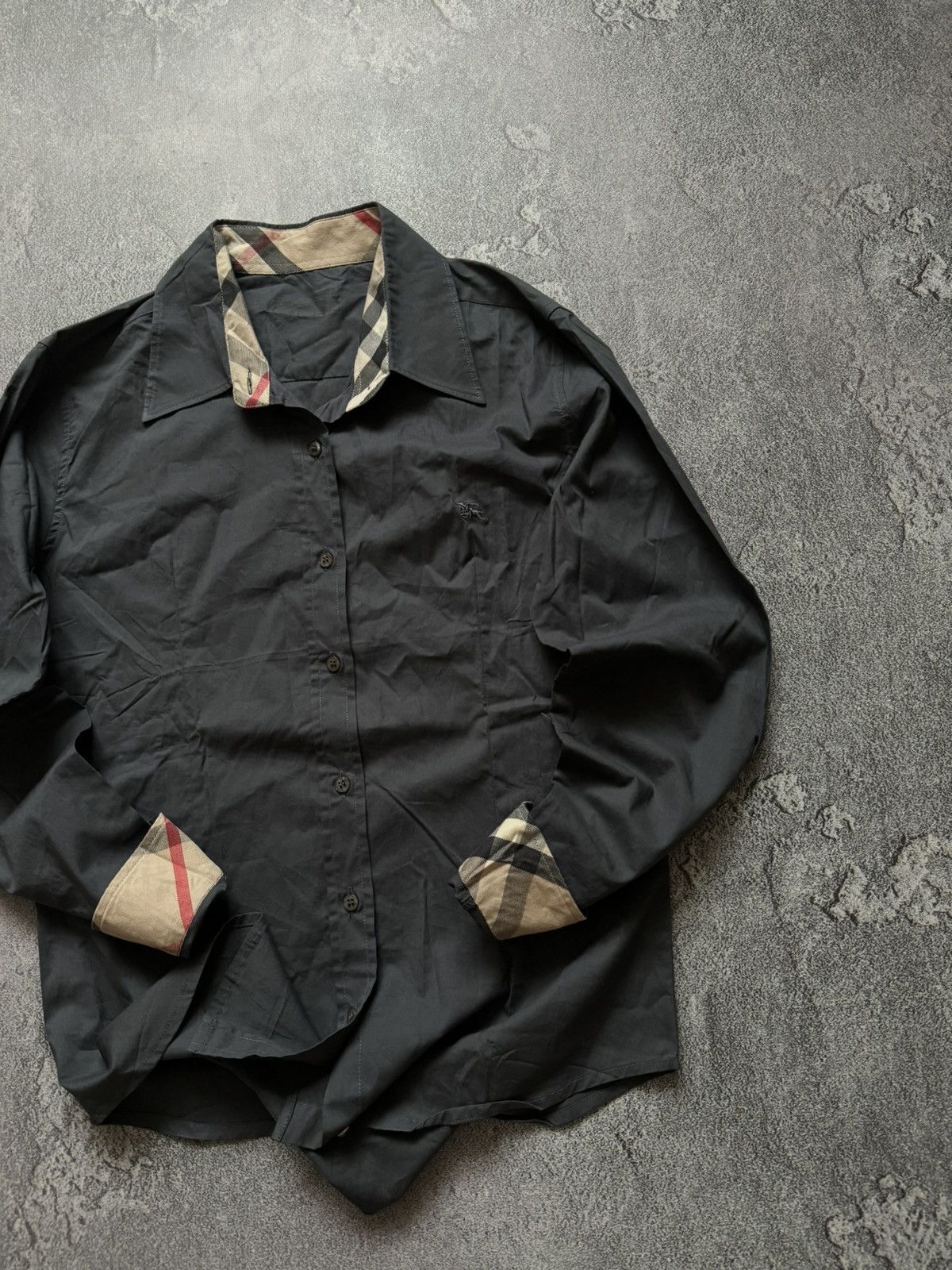 Burberry × Vintage Burberry S Wmns nova check vintage shirt button up blouse Size S / US 4 / IT 40 - 3 Thumbnail