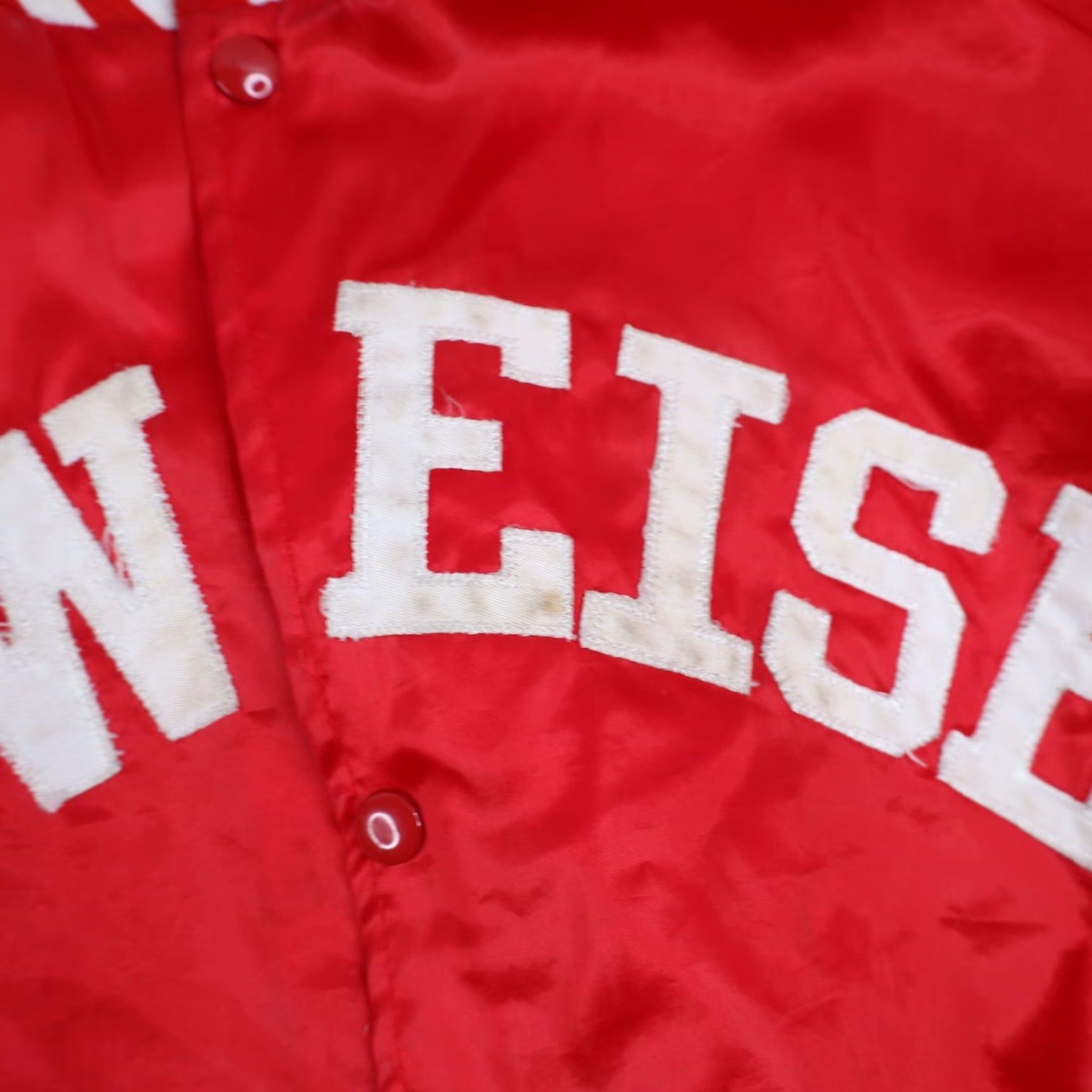 Budweiser VINTAGE Budweiser Beer Spellout Satin Jacket Red 2XL Mens XX L (27"x29") Size US XXL / EU 58 / 5 - 6 Thumbnail
