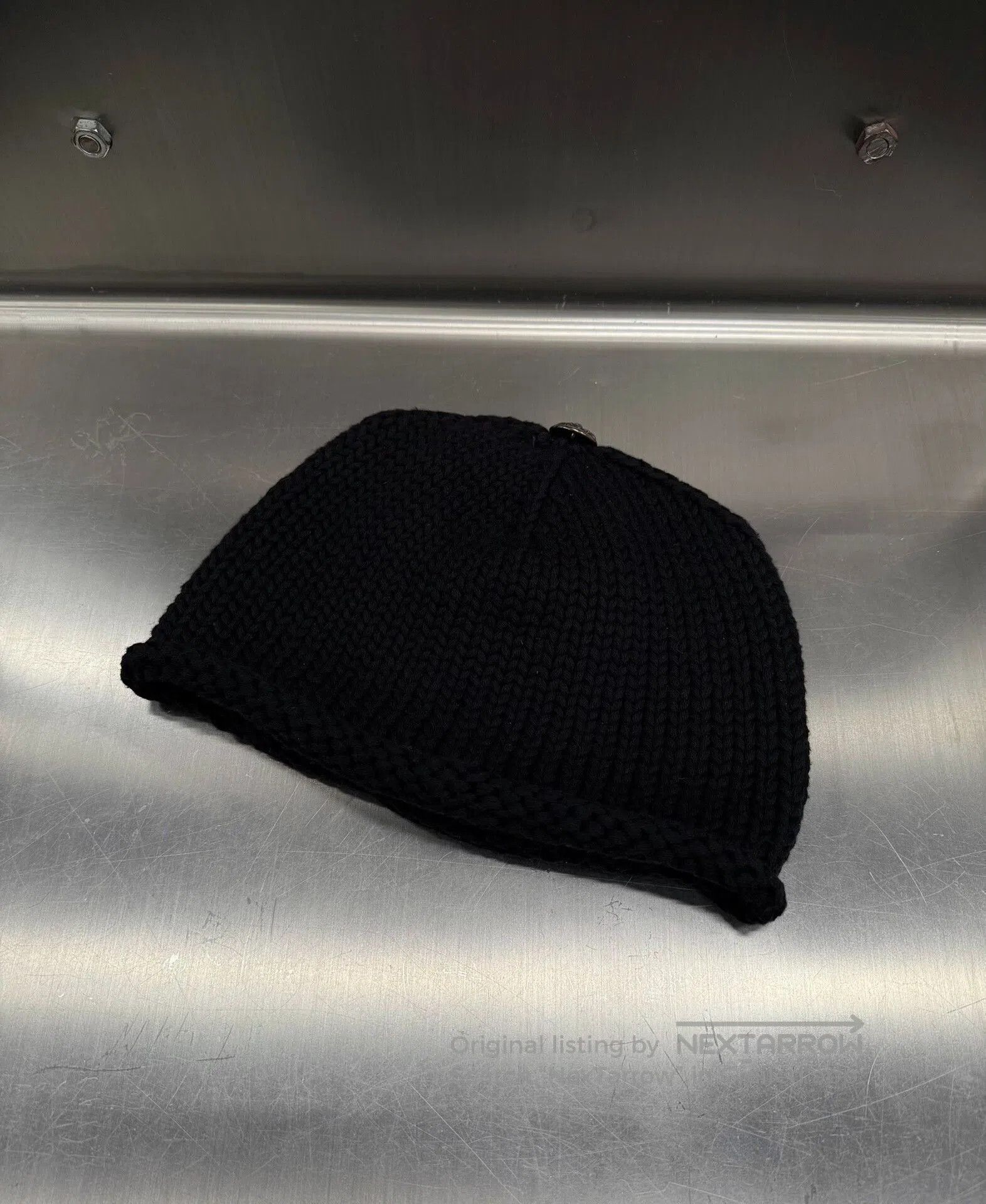 Chrome Hearts Chrome Hearts Black Rolled Edge Cross Beanie. Size ONE SIZE - 2 Thumbnail