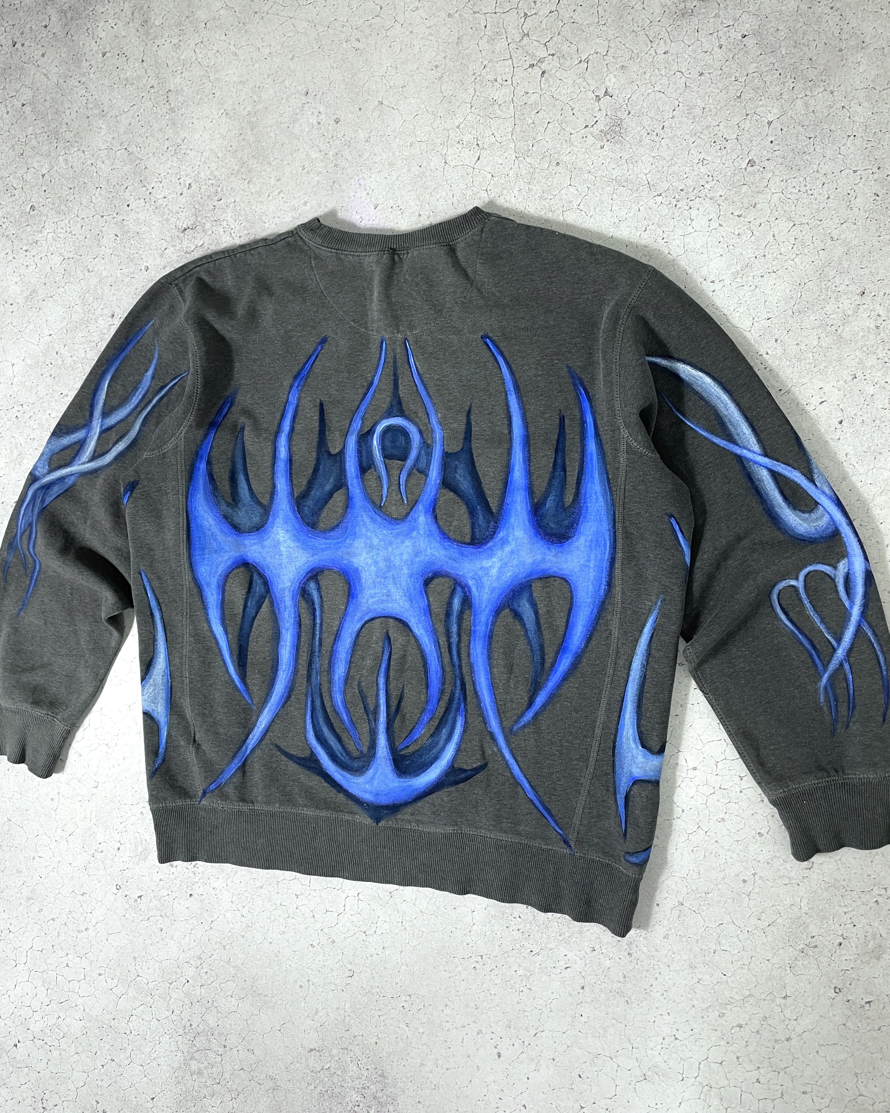 Nike HAND PAINTED VINTAGE SWEATSHIRT 90S RARE Y2K Size US XL / EU 56 / 4 - 3 Thumbnail