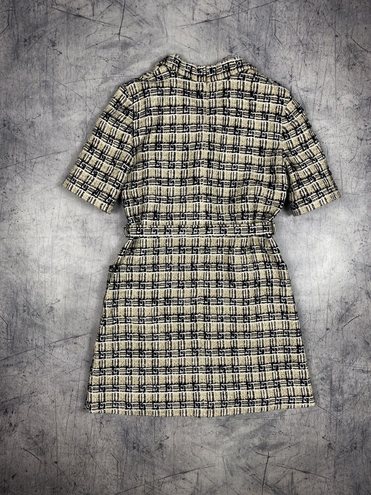 Gucci Gucci GG Monogram Tweed Belted Dress Size IT 42 Size M / US 6-8 / IT 42-44 - 16 Thumbnail