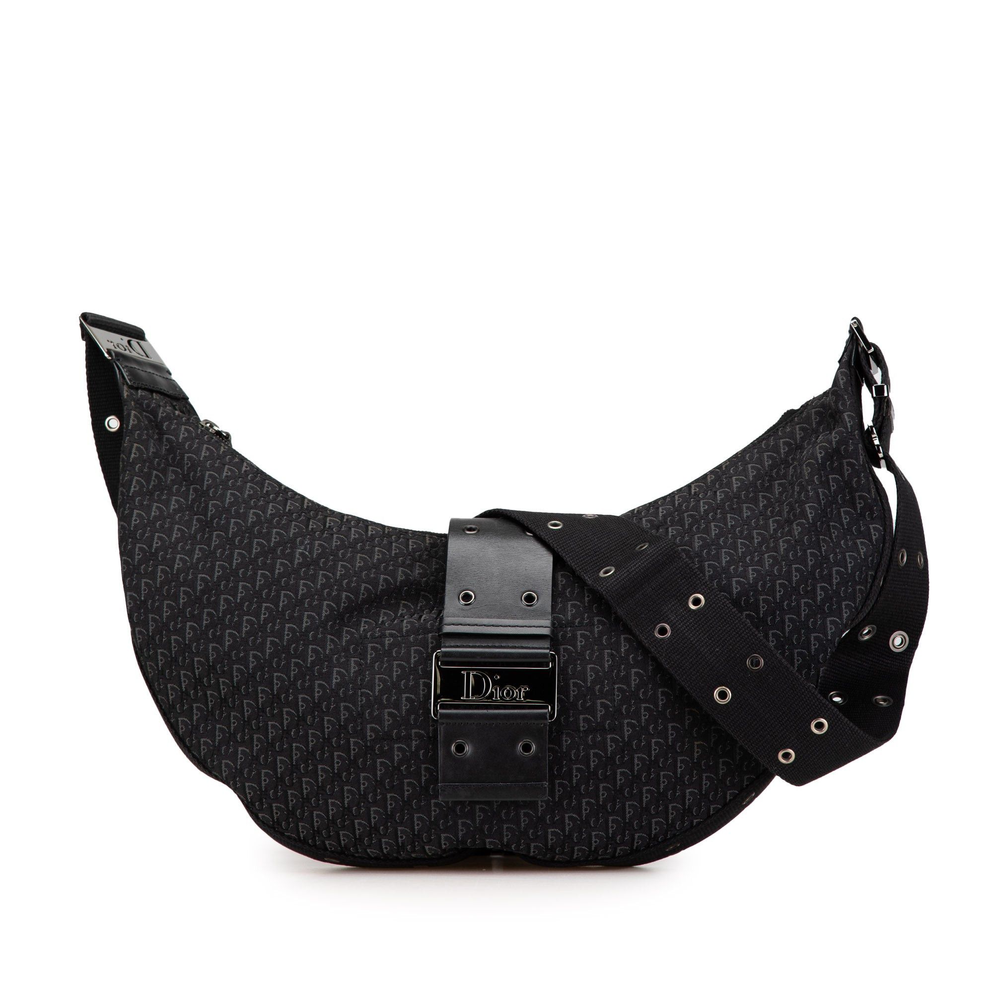 Dior Dior Diorissimo Trotter Canvas Street Chic Hobo Black Size ONE SIZE - 1 Thumbnail