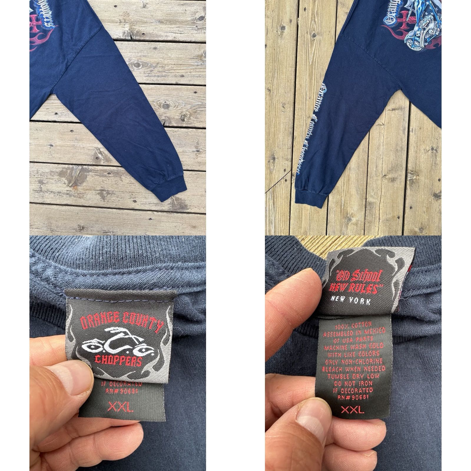 Vintage VINTAGE Orange County Choppers T Shirt OCC Long Sleeve Motorcycle Biker Flames XXL Blue 2000s Mens Size US XXL / EU 58 / 5 - 8 Thumbnail