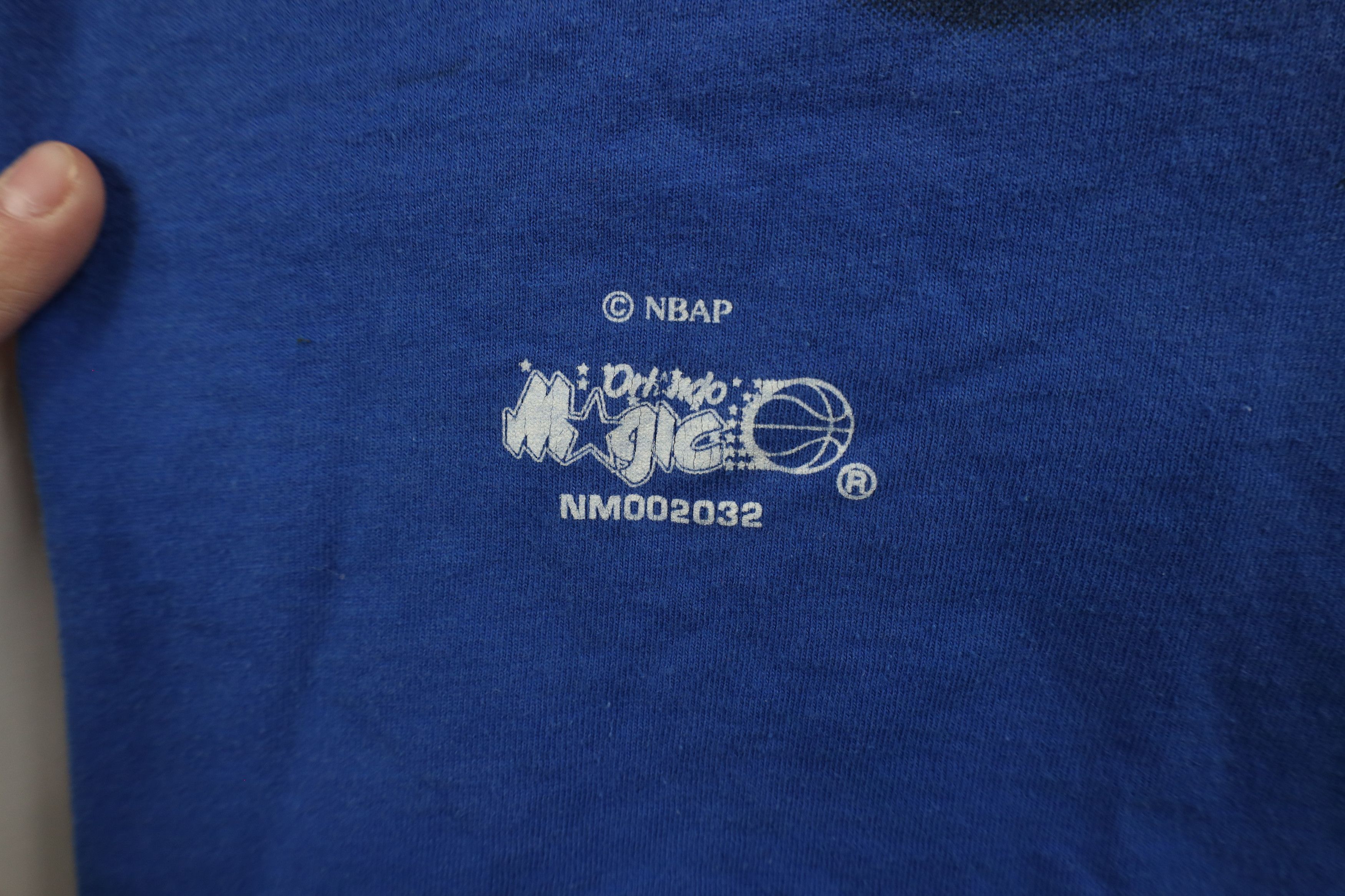 Vintage Vintage 90s Spell Orlando Magic Basketball T-Shirt Blue USA Size US M / EU 48-50 / 2 - 6 Thumbnail