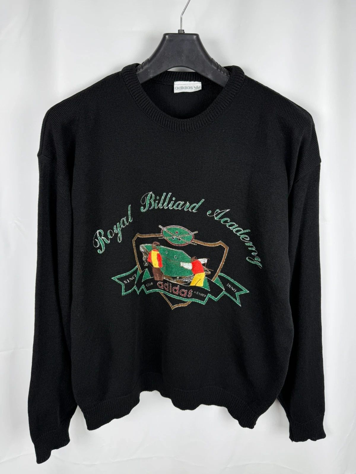 Adidas Adidas Vintage 1990s Sweater Royal Billiard Academy Size US L / EU 52-54 / 3 - 1 Thumbnail