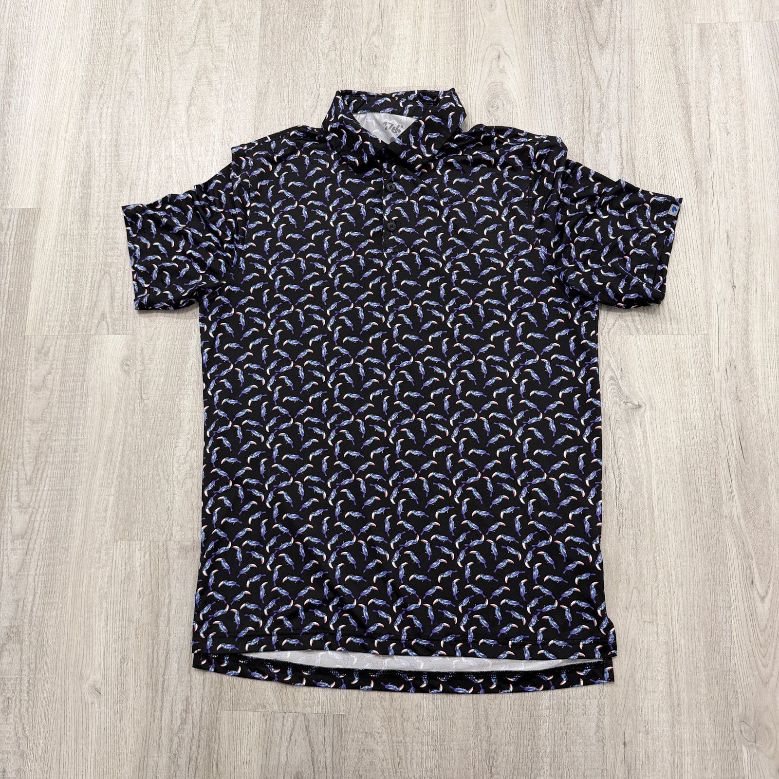 Other 1764 Polo Shirt Large Toucan Bird All Over Print Stretch Size US L / EU 52-54 / 3 - 2 Thumbnail