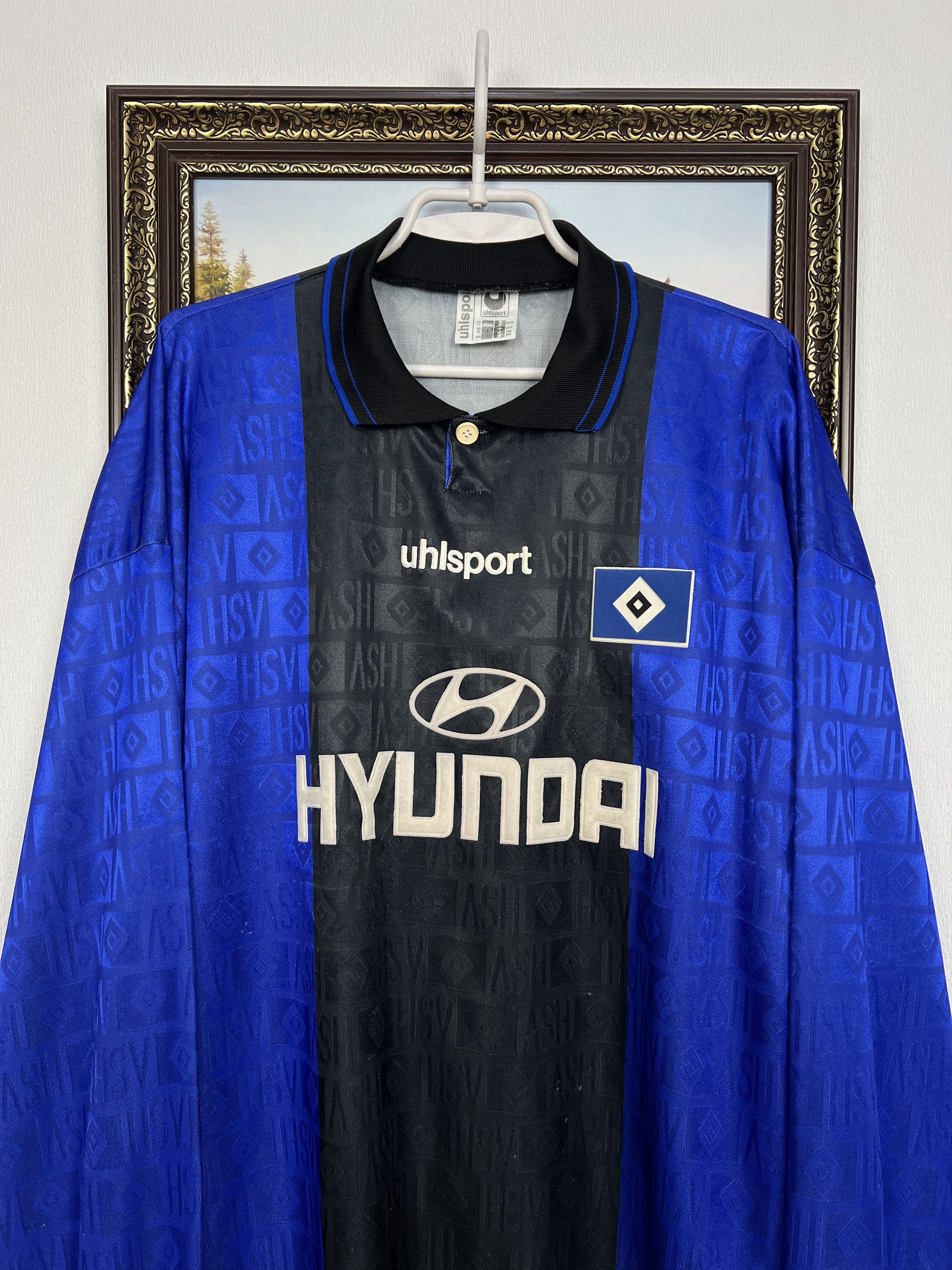 Vintage Hamburg Away football shirt Soccer Long Sleeve Jersey Trikot Size US XXL / EU 58 / 5 - 2 Thumbnail