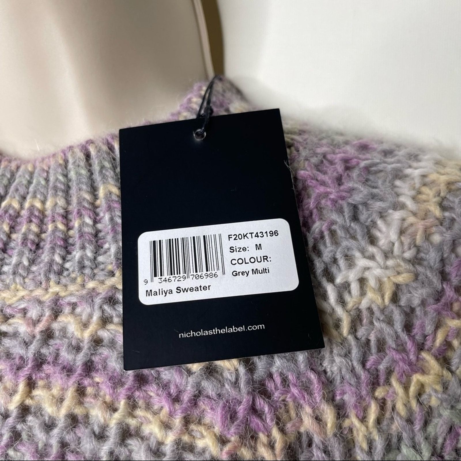 NICHOLAS New NICHOLAS Maliya Space Dyed Multi grey Sweater sz M Size M / US 6-8 / IT 42-44 - 8 Thumbnail