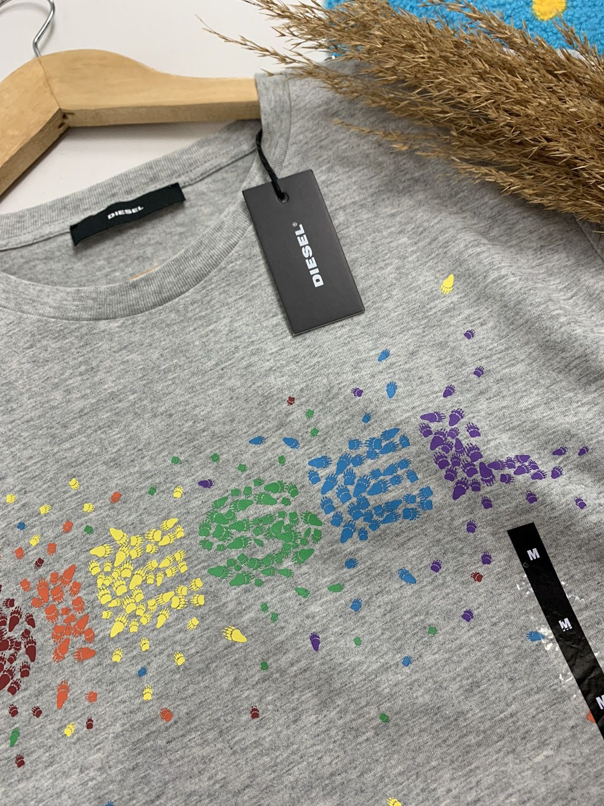 Designer × Diesel New Diesel Monogram Hand Logo T-Shirt Size M / US 6-8 / IT 42-44 - 5 Thumbnail