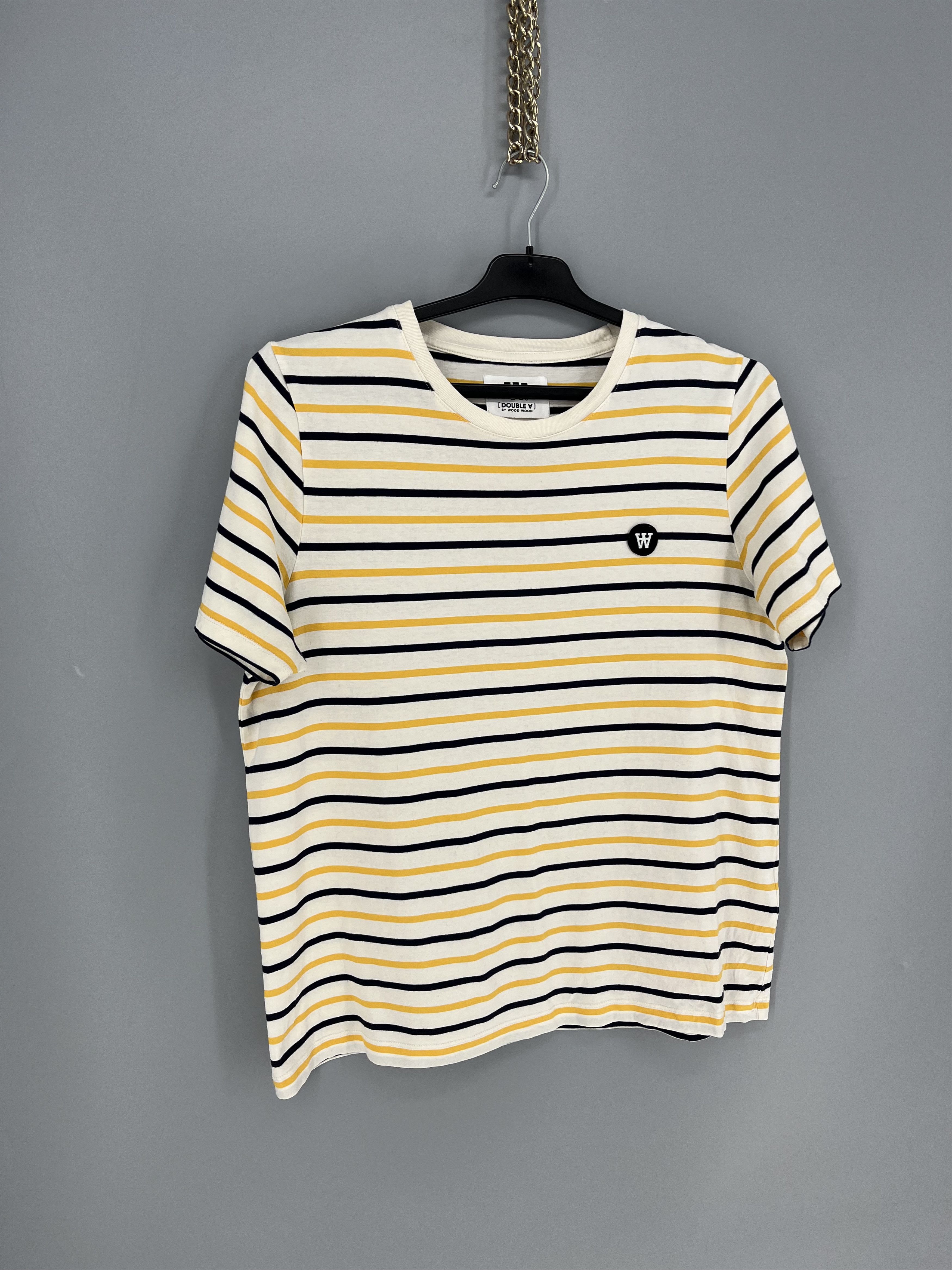 Wood Wood Wood Wood Mia Stripe T-shirt off-white/yellow stripes Size L / US 10 / IT 46 - 2 Thumbnail