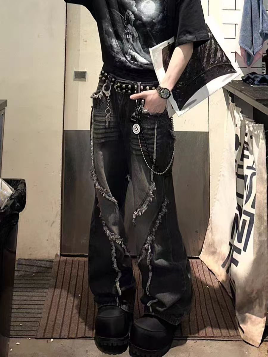 Japanese Brand × Jean Hip-hop street style micro flare baggy jeans Size US 30 / EU 46 - 2 Thumbnail