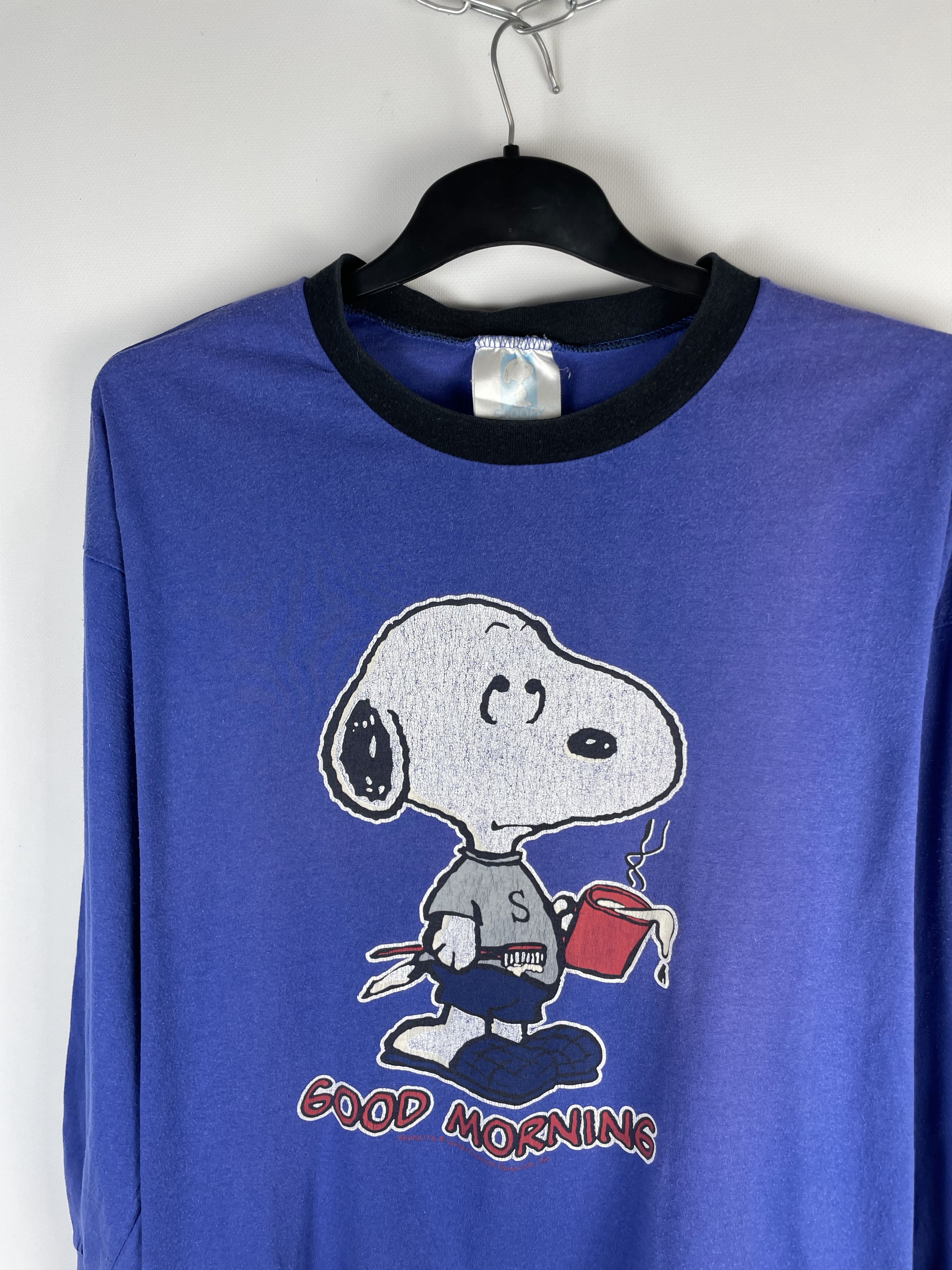 Cartoon Network Snoopy "Good Morning" Longsleeve 90s Size US L / EU 52-54 / 3 - 3 Thumbnail