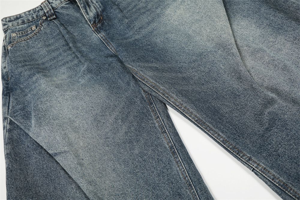 Jean American washed men's hip-hop loose wide-leg scimitar jeans Size US 32 / EU 48 - 4 Thumbnail