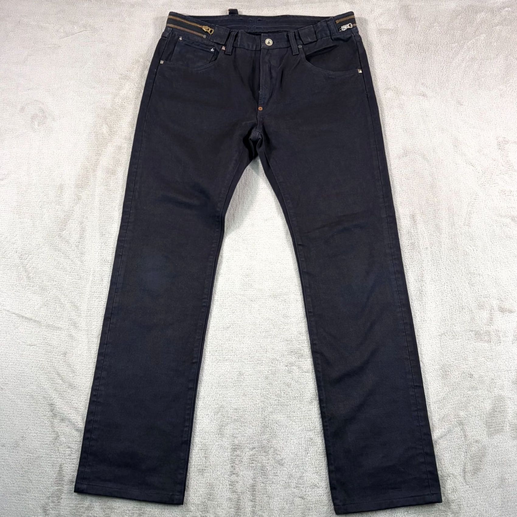 Paul Smith Paul Smith Jeans Men 33x30 Zipper Waistband Denim Black Slim Straight 5-Pocket City Designer Rare Size US 33 - 4 Thumbnail
