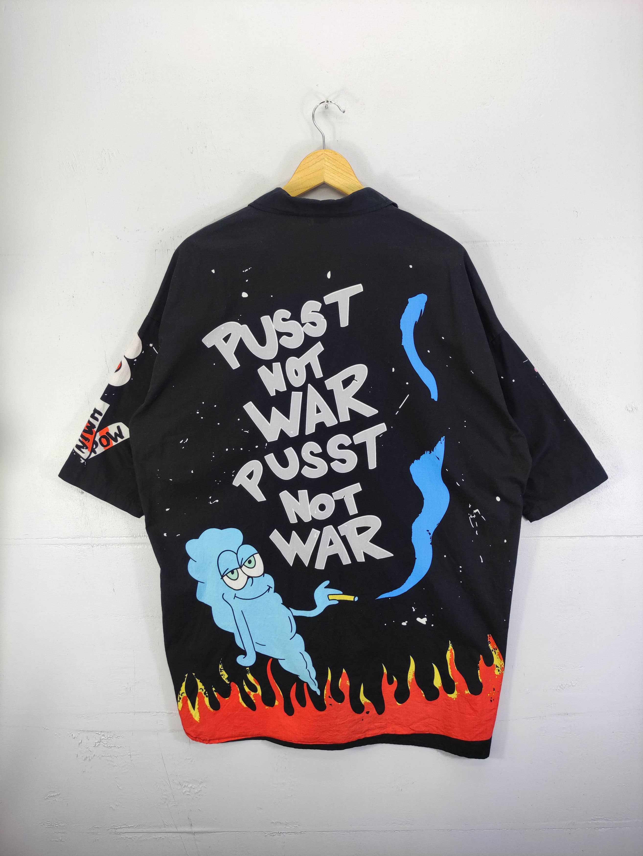 Japanese Brand Anhelon Robotic Pusst Not War Shirt Button Up Size US L / EU 52-54 / 3 - 5 Thumbnail