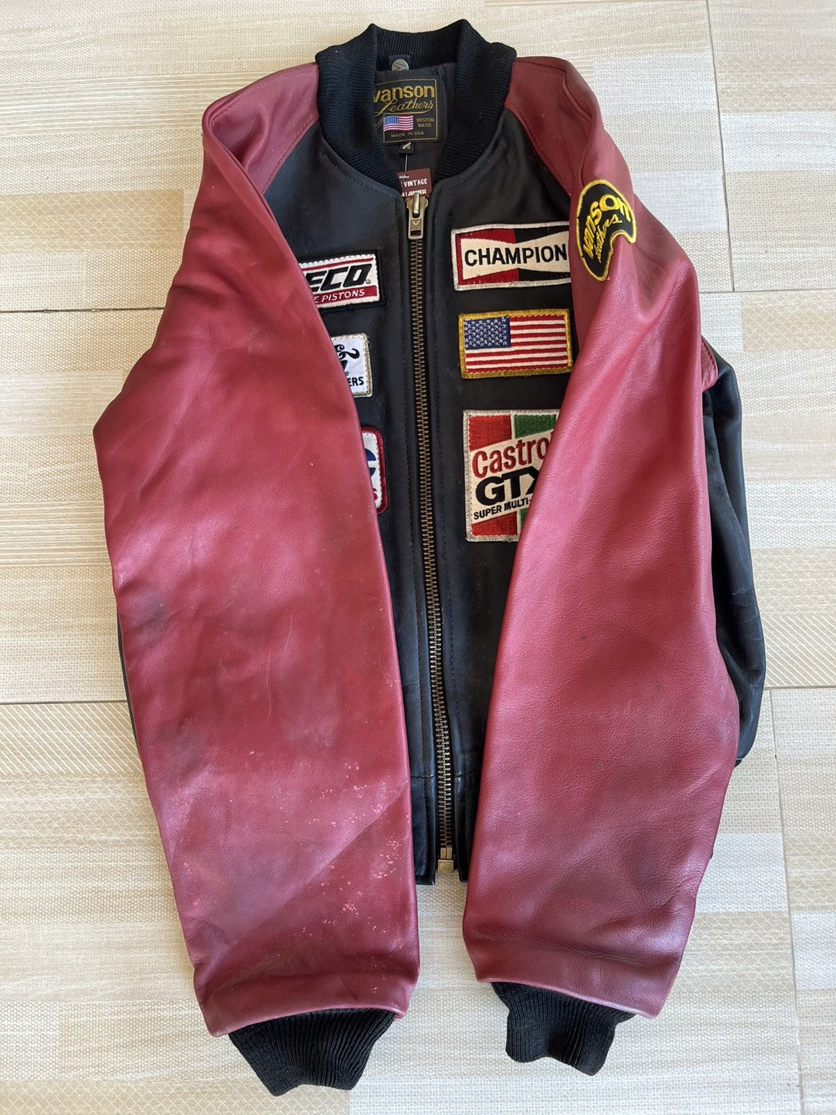 Vanson Leathers Vtg Vanson Leathers PRJ Race Team Jacket Boxy Cut TJP Size US S / EU 44-46 / 1 - 6 Thumbnail