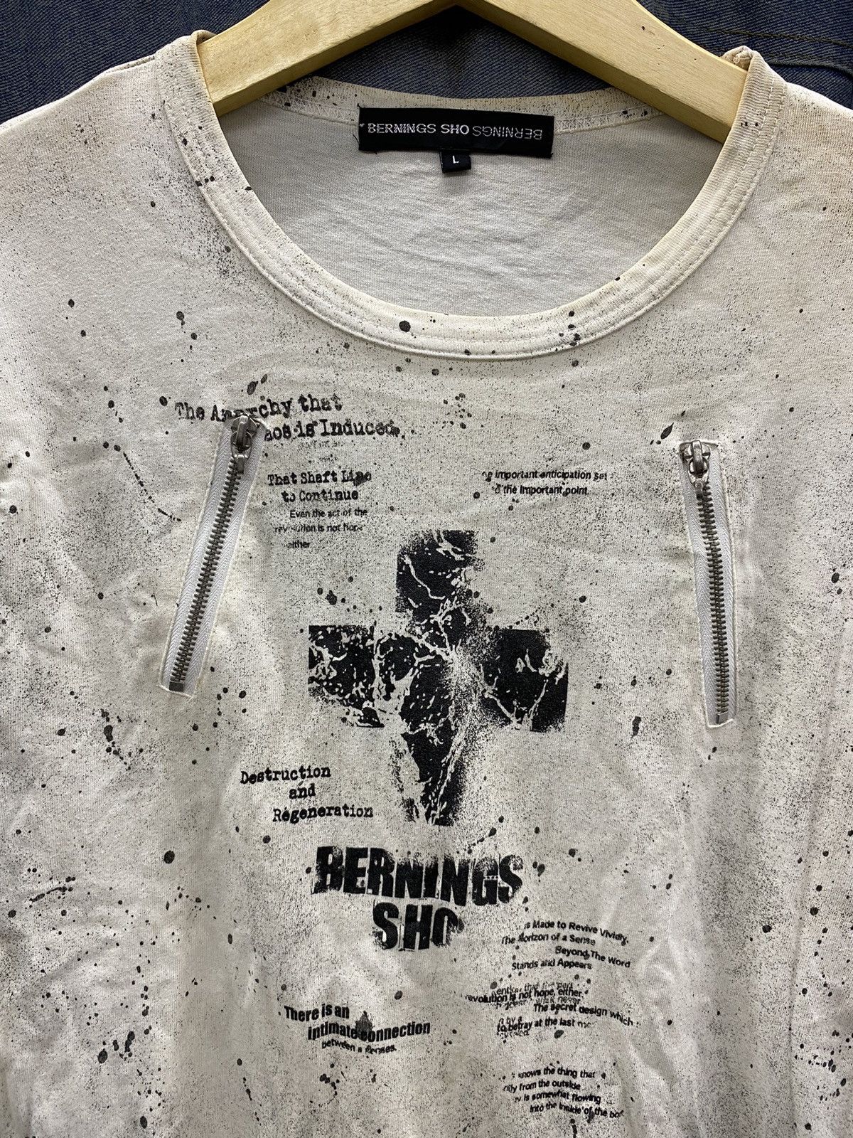 Beauty Beast japanese berning sho splater longsleeve poem Size US L / EU 52-54 / 3 - 2 Thumbnail