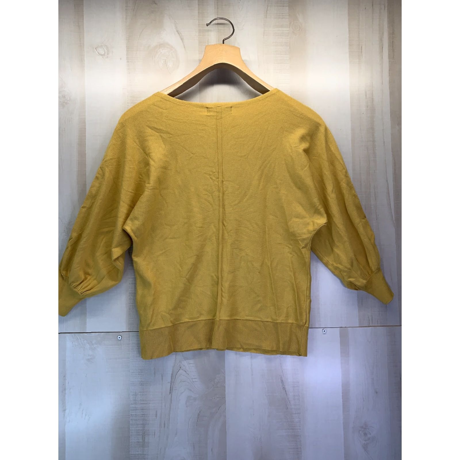 Vintage Marled Reunited Clothing Women’s M 3/4 Sleeve Knit Gold Sweater Pullover NWT- 3667 Size M / US 6-8 / IT 42-44 - 4 Thumbnail