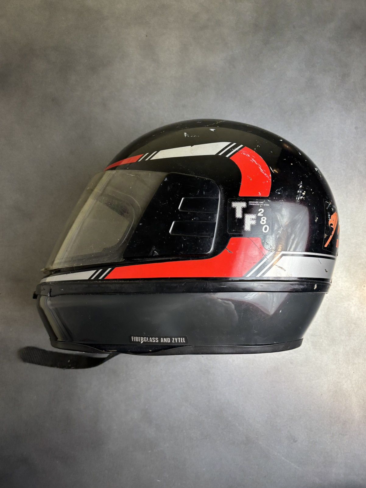 Harley Davidson × Indian Motorcycle × Vintage 1980s Shoei TF-280 Helmet 80s Vintage Motorcycle Racing Cap Size ONE SIZE - 3 Thumbnail