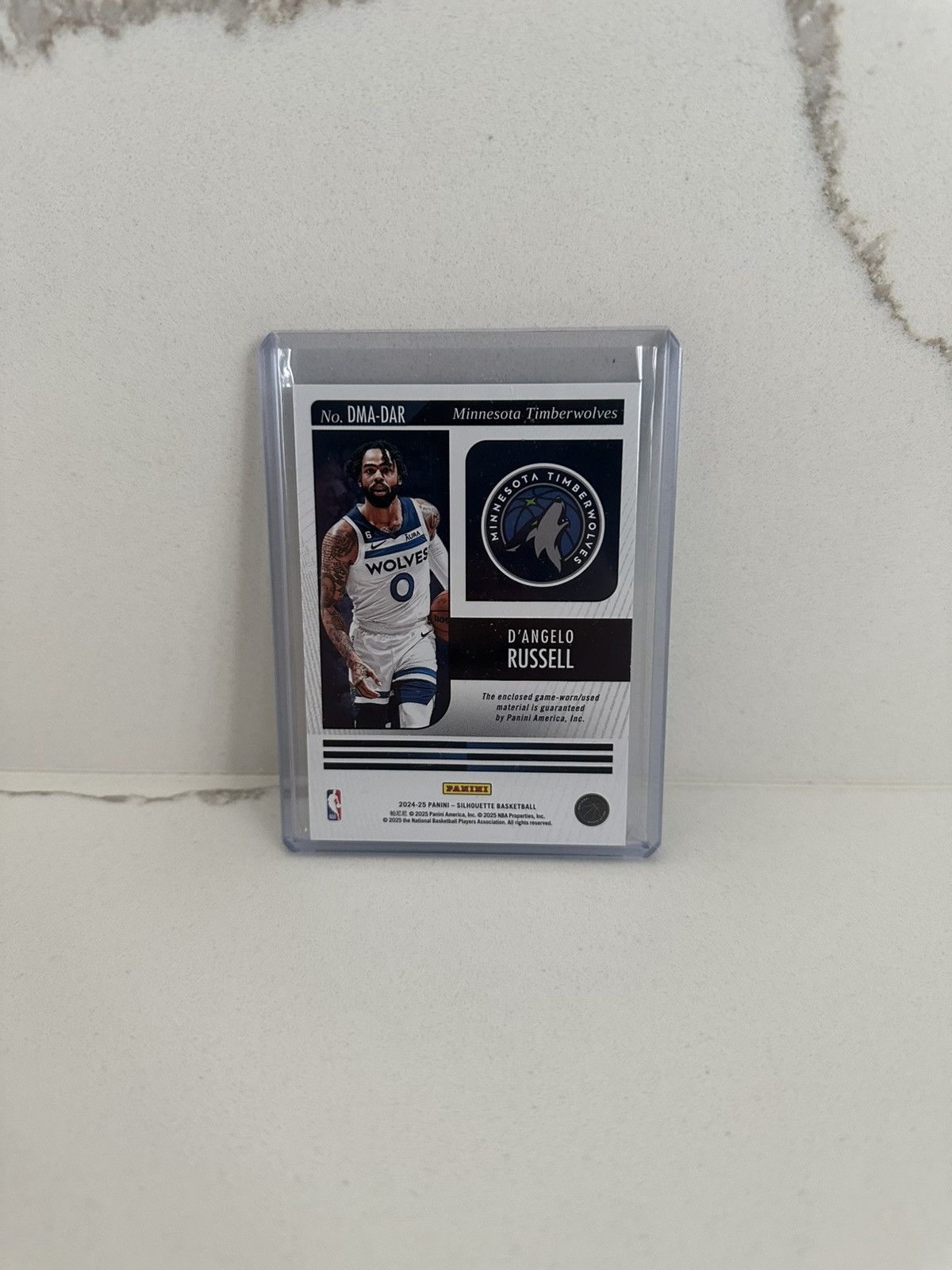 NBA Panini Silhouette D’Angelo Russell Dual jersey Material card Size ONE SIZE - 2 Thumbnail