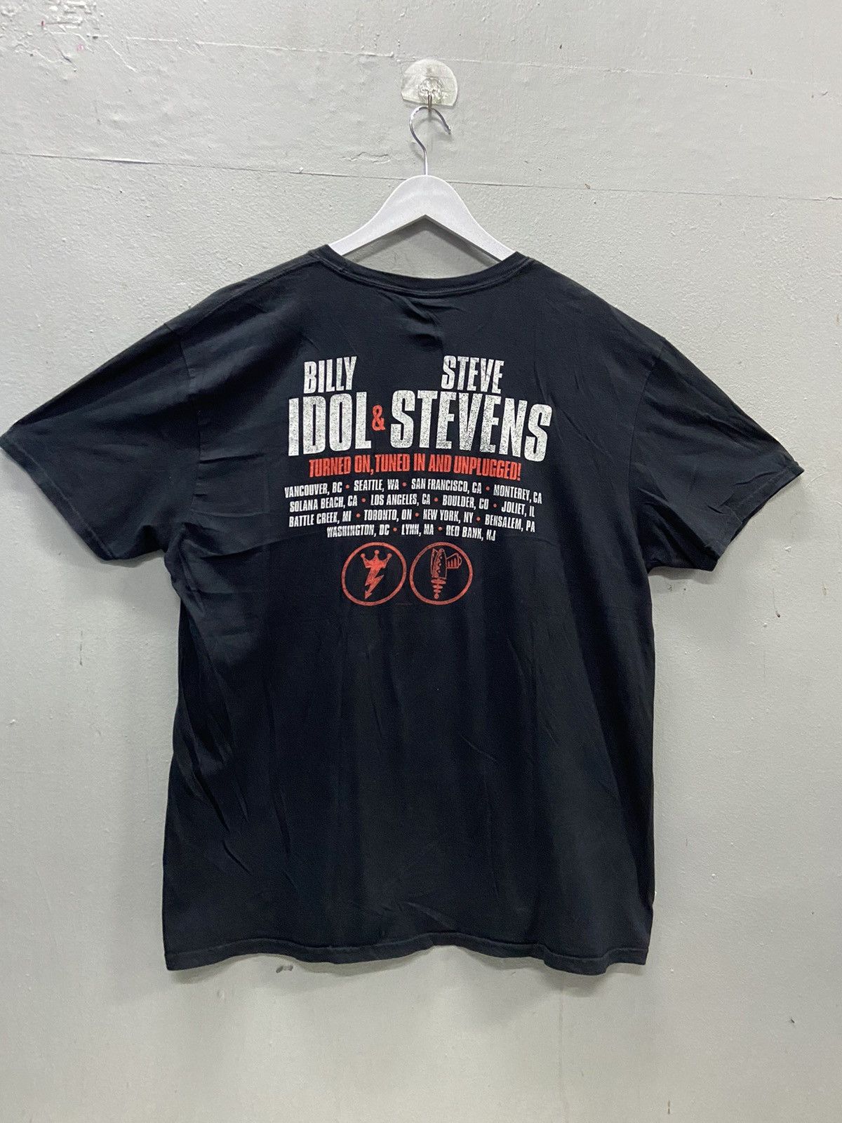 Band Tees BILLY IDOL & STEVE STEVENS DUO CONCERT UNPLUGGED TEE SHIRT Size US XL / EU 56 / 4 - 6 Thumbnail