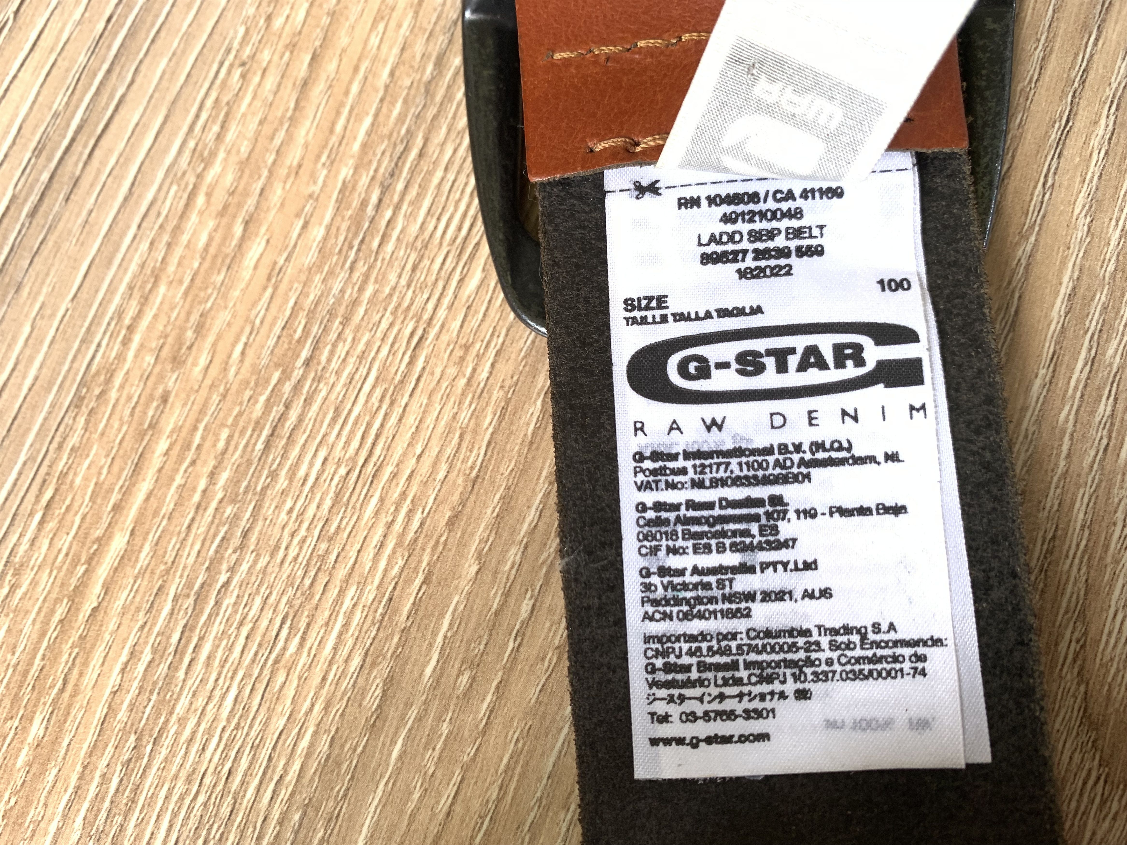 G-Star × Vintage G Star-Raw Leather Brown Belt Size ONE SIZE - 7 Thumbnail