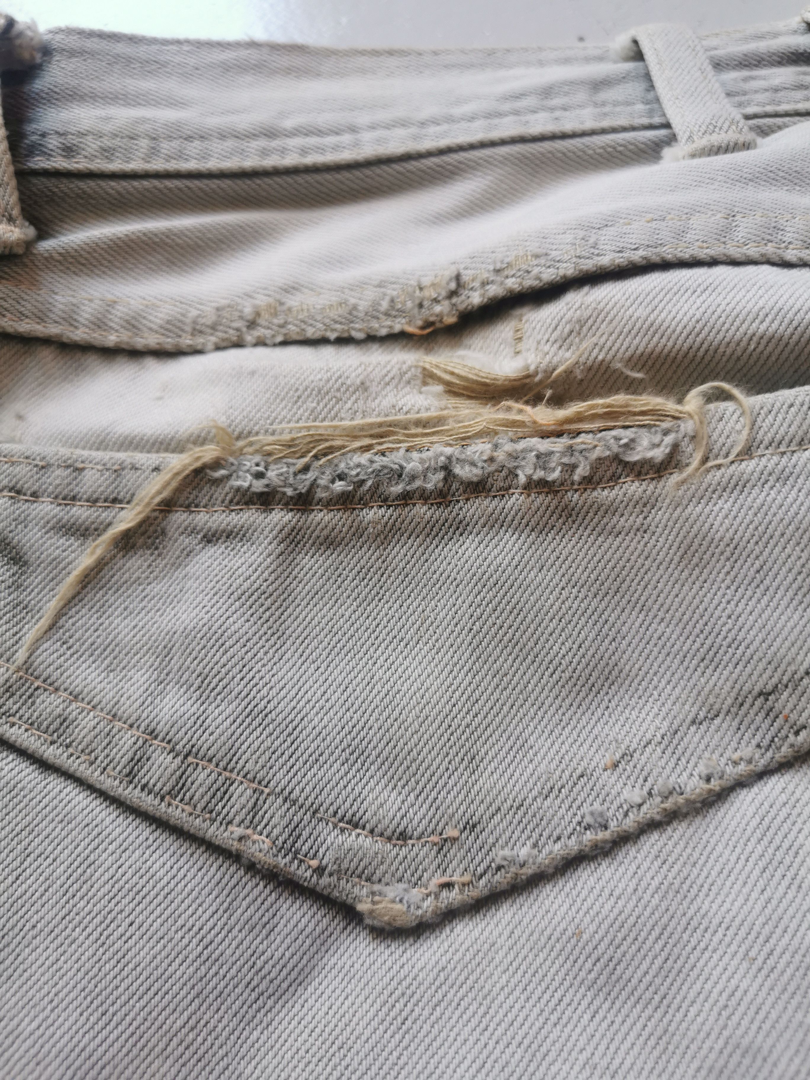 Blue Blue Japan 🇯🇵🔥90s HR Market x Blue Blue Distressed Rip Selvedge Size US 31 - 7 Thumbnail