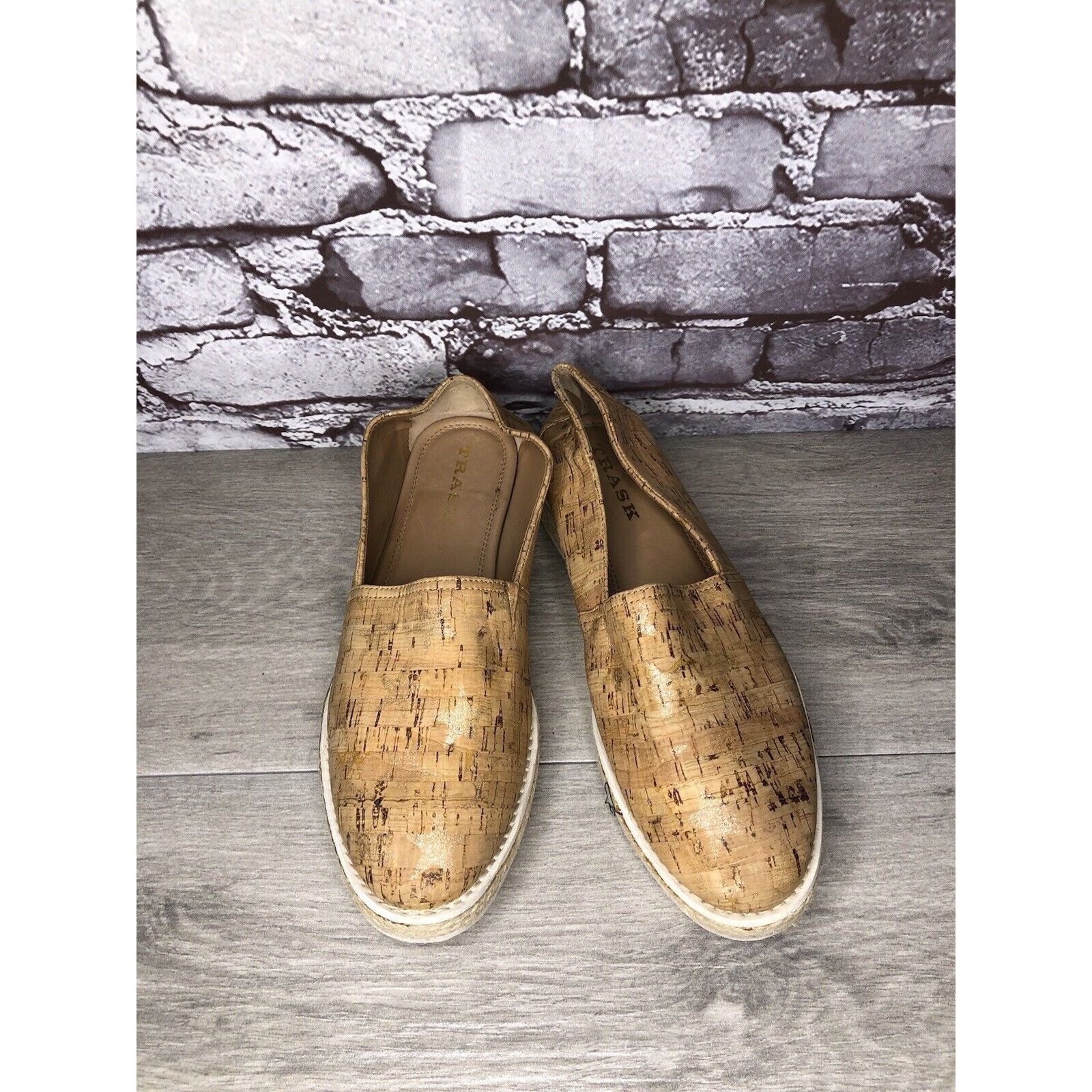 Trask TRASK Cork Tan Sparkle Star Espadrilles Slip On Shoes Women Size US 8 / IT 38 - 2 Thumbnail