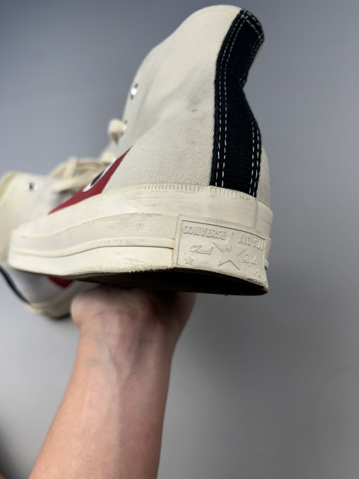 Comme des Garcons × Comme des Garcons PLAY × Converse Comme des Garçons PLAY x Converse High Steel Shoes CDG Size US 11 / EU 44 - 22 Thumbnail
