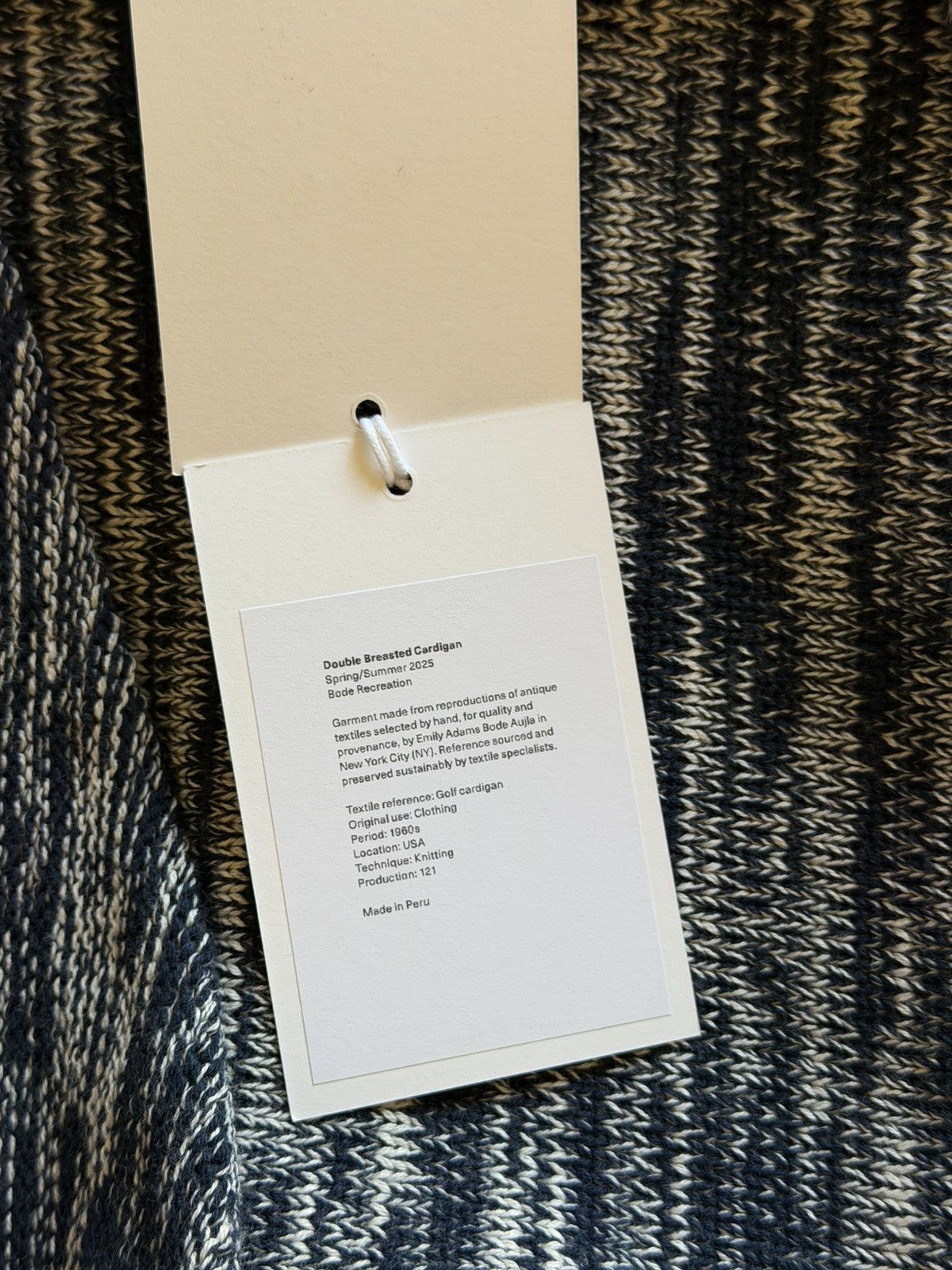 Bode Bode Double Breasted Cardigan in Marled Blue Size US XL / EU 56 / 4 - 9 Thumbnail