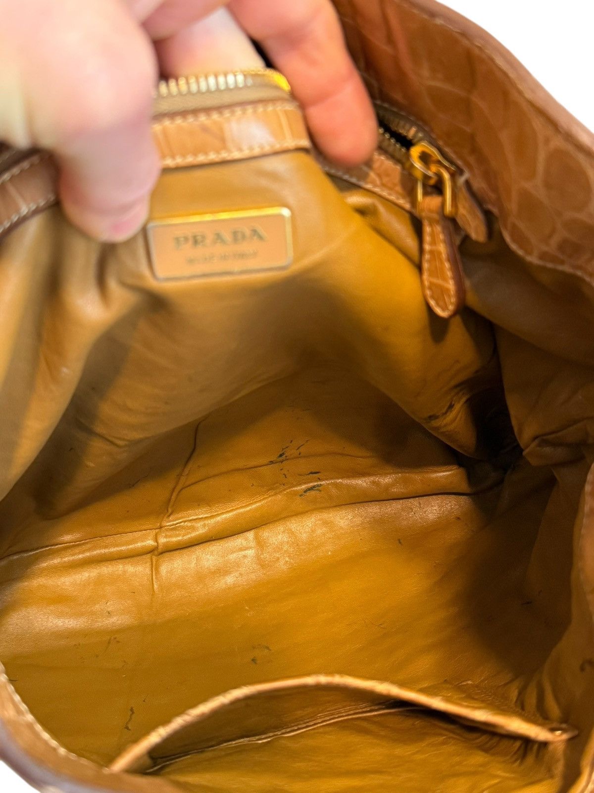 Prada $20,000 Tan Crocodile Shoulder Bag Size ONE SIZE - 15 Thumbnail