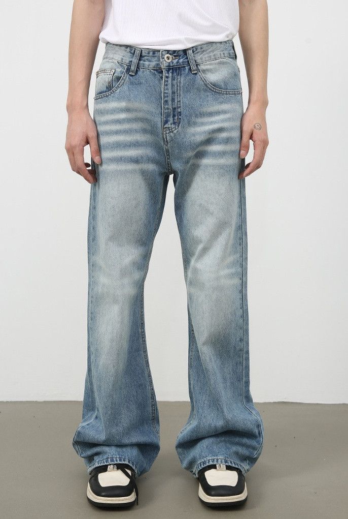 Japanese Brand × Jean Men's washed loose straight flared jeans Size US 32 / EU 48 - 1 Thumbnail