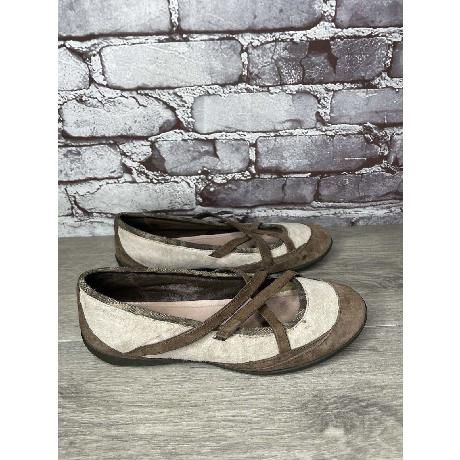Patagonia Patagonia Beige Suede Brown Maryjane Strap Comfort Shoes Wom Size US 8 / IT 38 - 9 Thumbnail