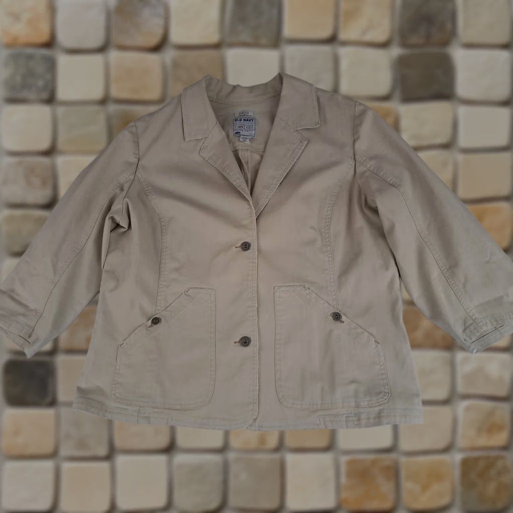 Old Navy Old Navy Blazer Woman Beige XXL Button Vintage Size XXL / US 16-18 / IT 52-54 - 1 Thumbnail