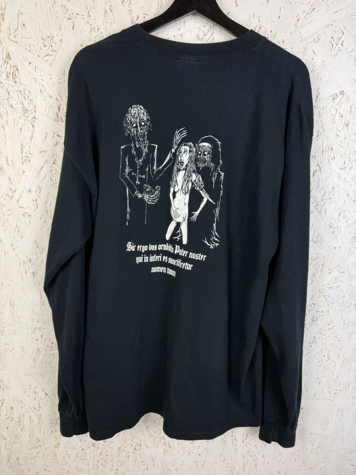 Band Tees 00s Anima Damnata 2007 Shit Sex Satan Metal Long Sleeve XL Size US XL / EU 56 / 4 - 4 Thumbnail