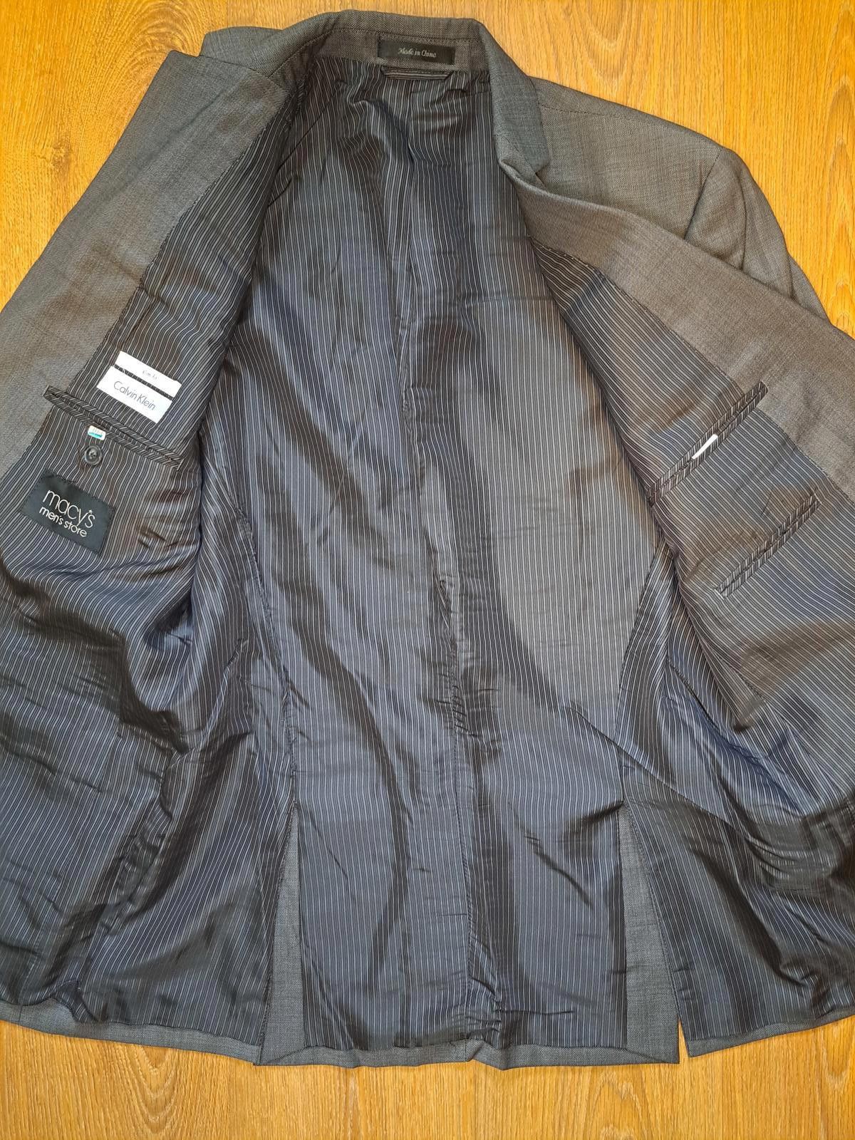 Calvin Klein Calvin Klein Sport Coat Mens 40R Gray Wool Blazer Suit Size 40R - 12 Thumbnail