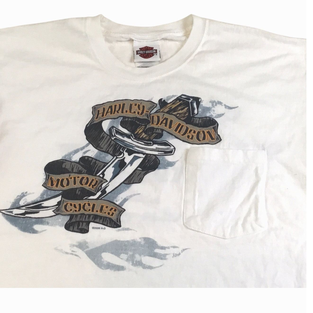 Harley Davidson Harley Davidson Pocket T-Shirt Baxter's Gallipolis OH Vtg L Size US L / EU 52-54 / 3 - 3 Thumbnail