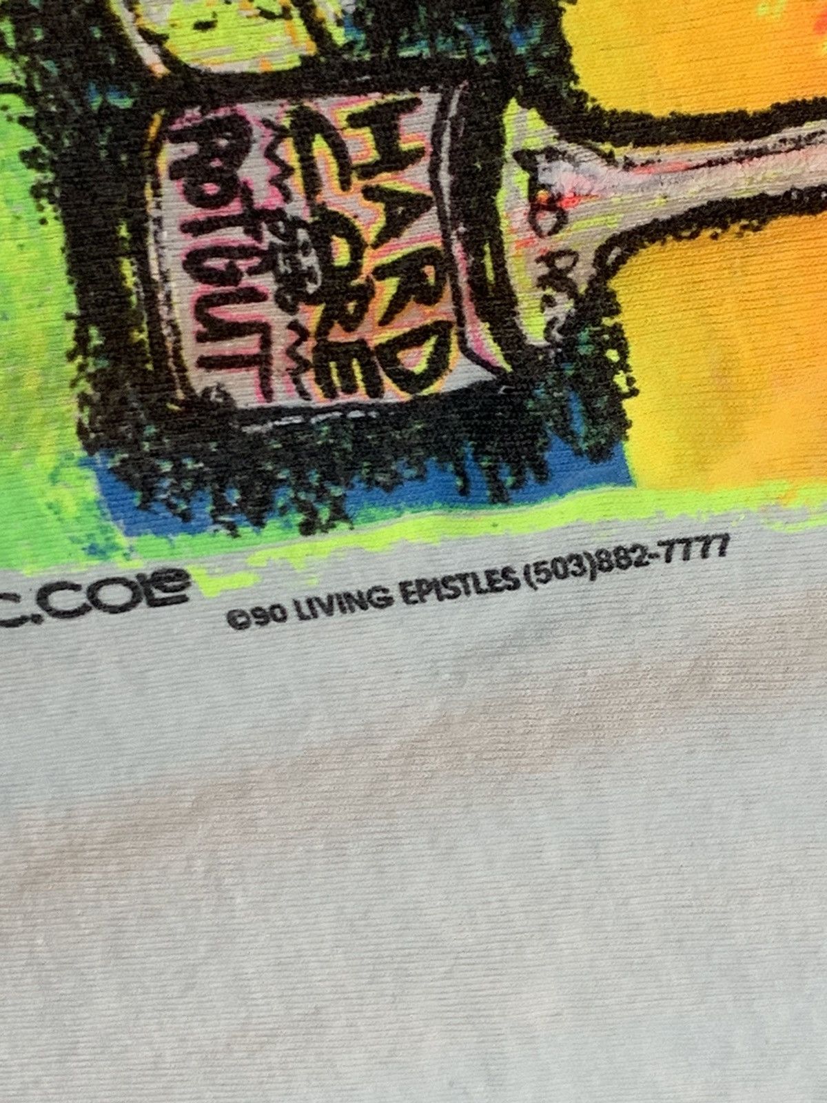 Vintage *RARE* Vintage 1990 Living Epistles Pardy Hardy Jesus Shirt Size US L / EU 52-54 / 3 - 8 Thumbnail