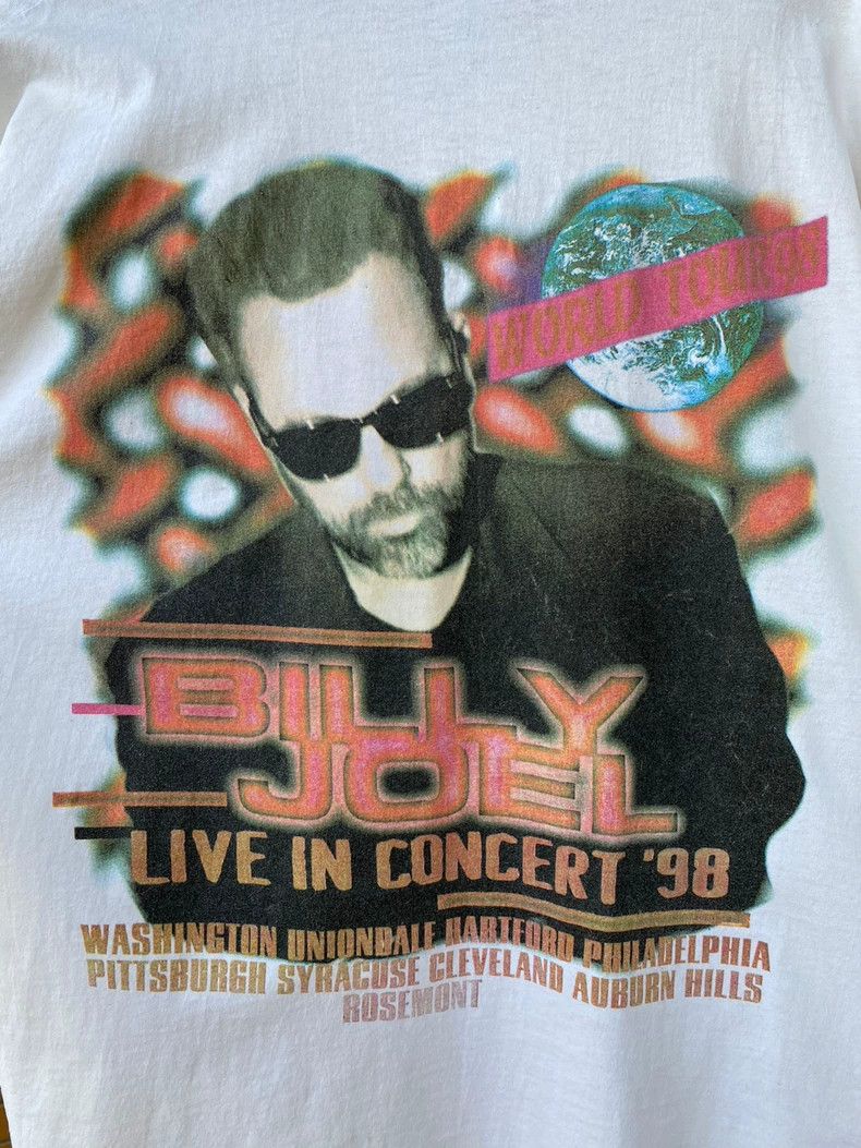 Vintage VintageBilly Joel 1998 Concert T Shirt 2505-Nextarrow Size US XL / EU 56 / 4 - 4 Thumbnail