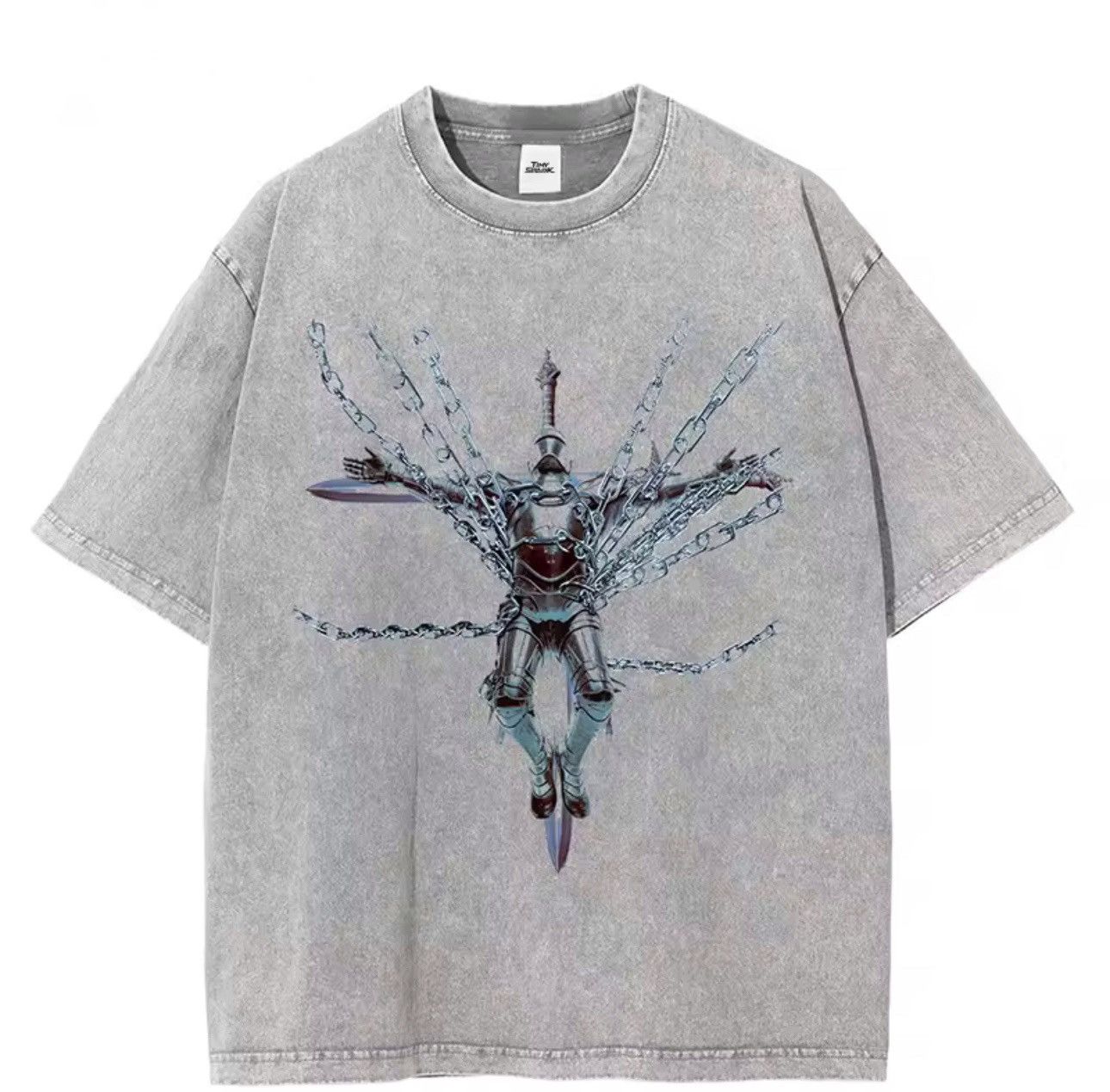 Streetwear Punk Vintage Heavy Hip Hop Printed T Shirt